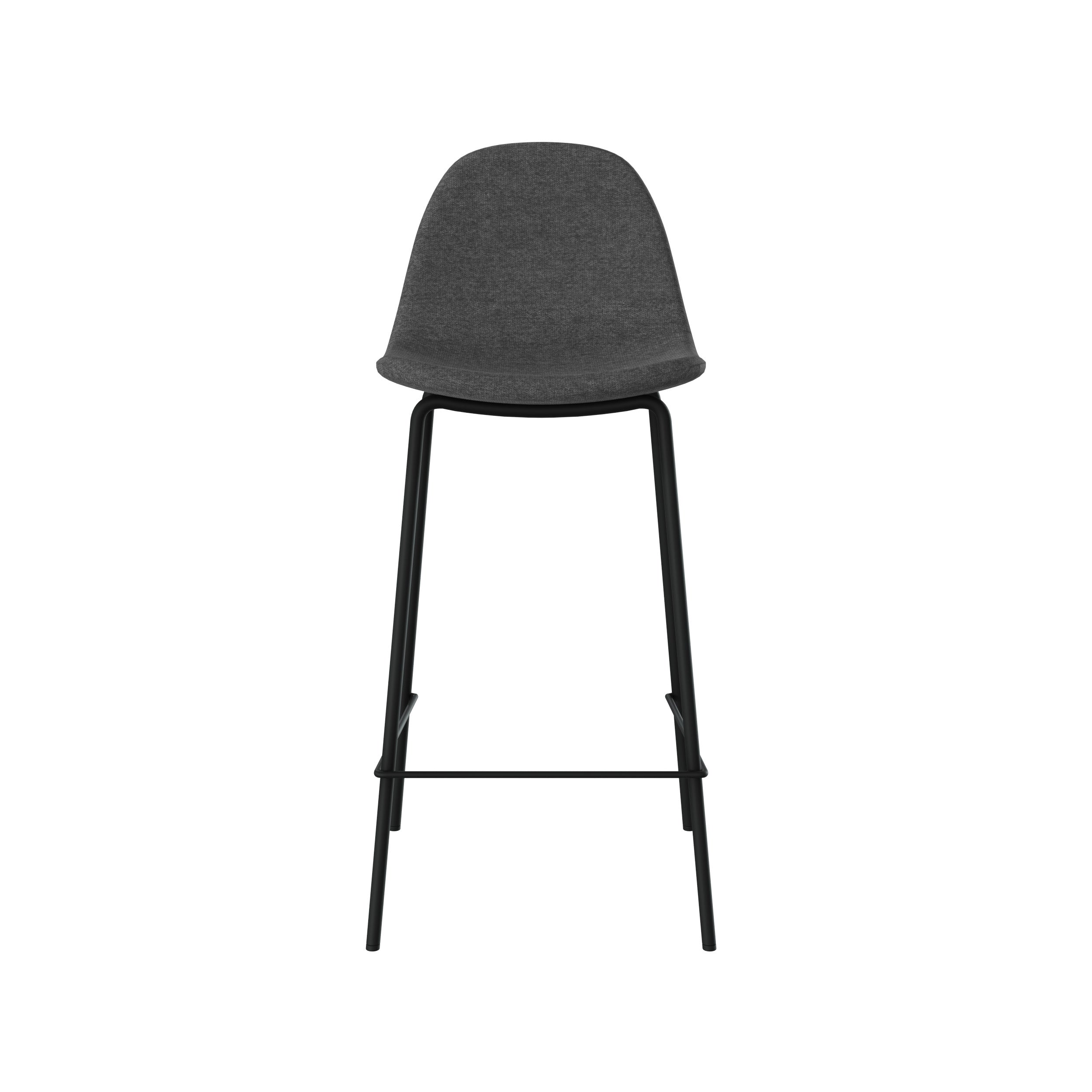 chaise pour ilot central en tissu gris fonce chine 65 cm henrik lot de 2