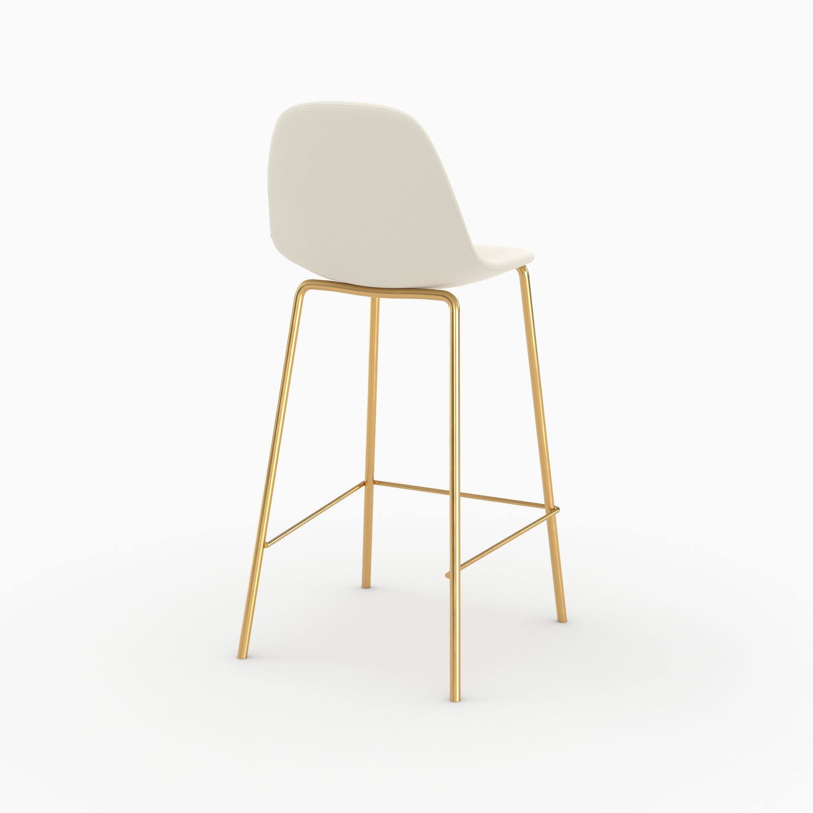 chaise pour ilot central henrik en cuir synthetique blanc