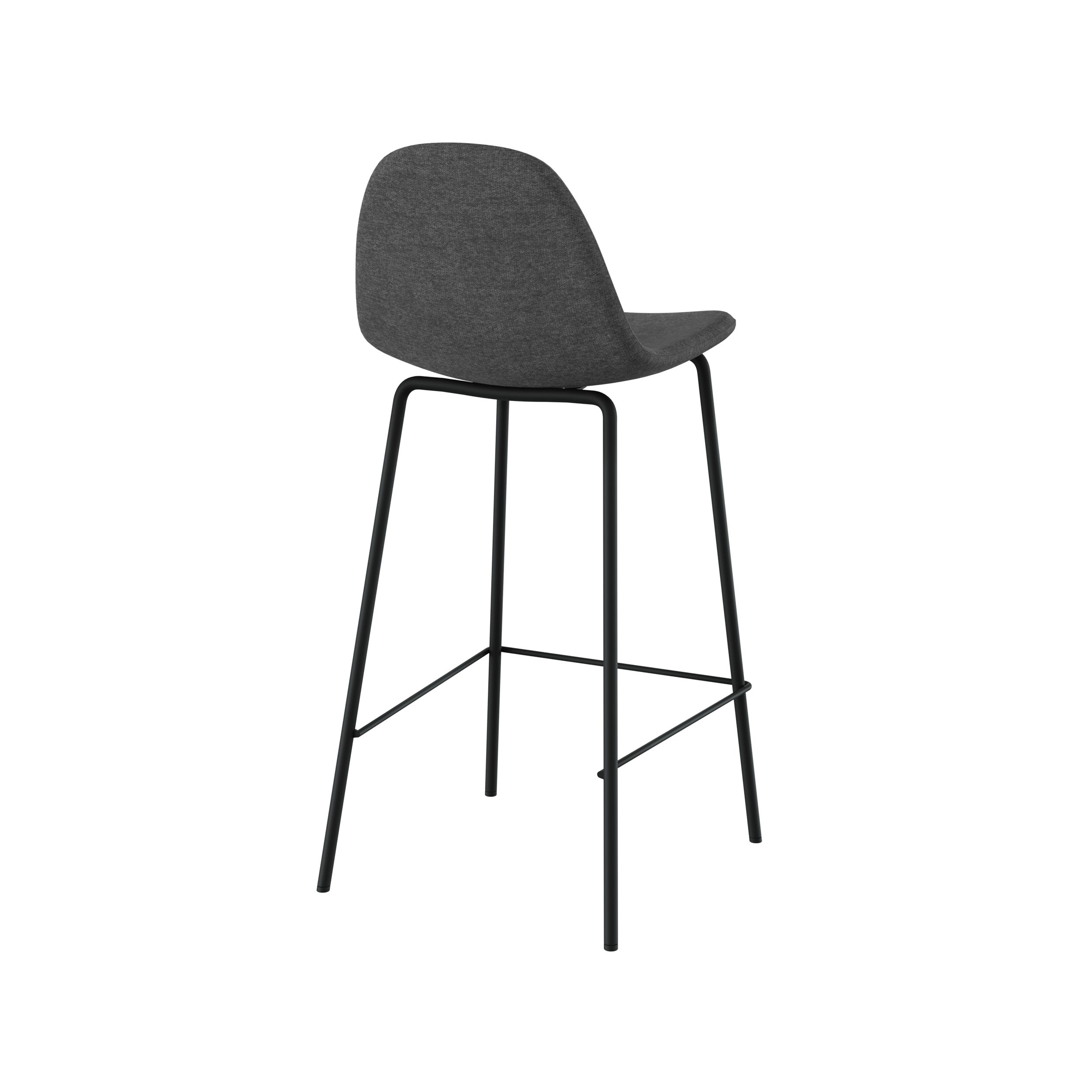 chaise pour ilot central henrik en tissu gris fonce chine 65 cm lot de 2