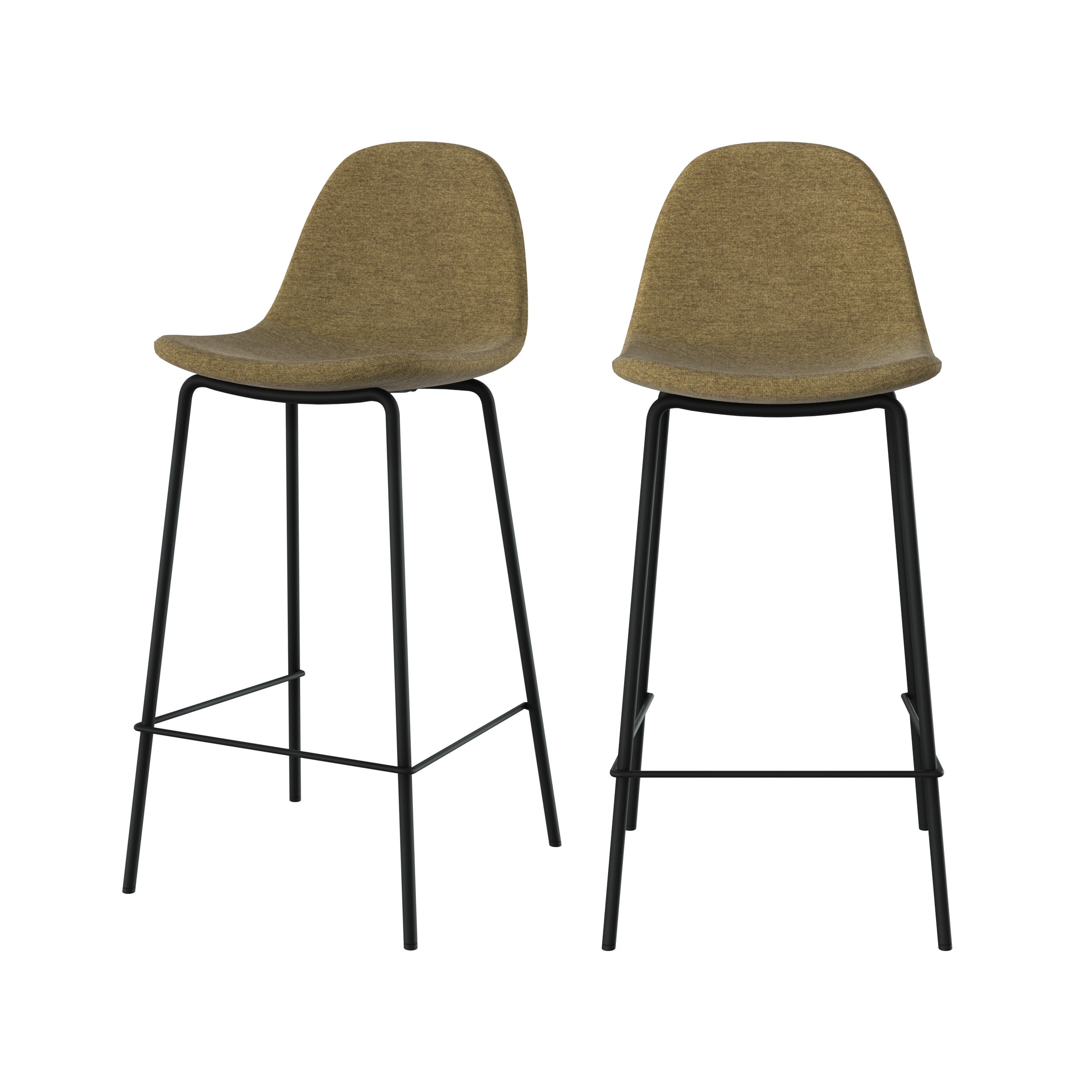 chaise pour ilot central henrik en tissu vert kaki chine