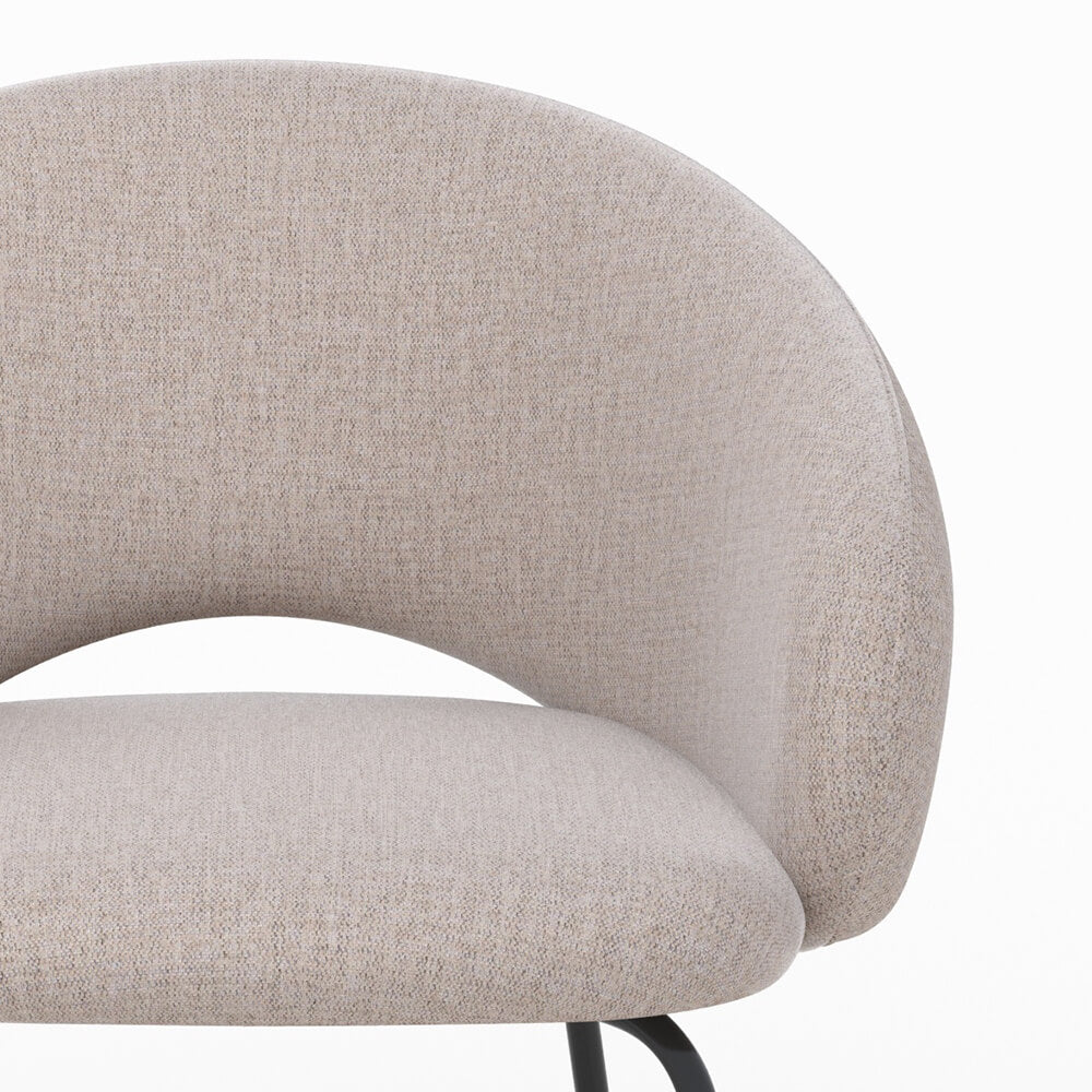 sedia appuntamento deco tessuto beige cina milly