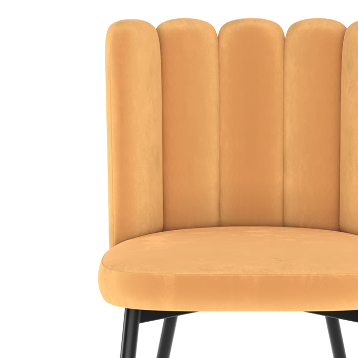 sedia rosy 65 cm velluto giallo