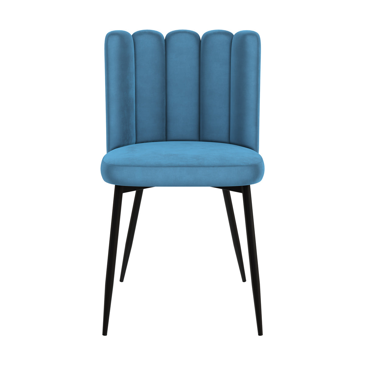 sedia rosy in velluto blu confezione da 2