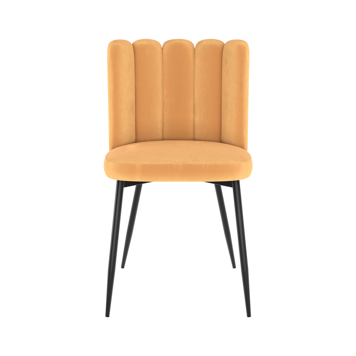 sedia rosy in velluto giallo