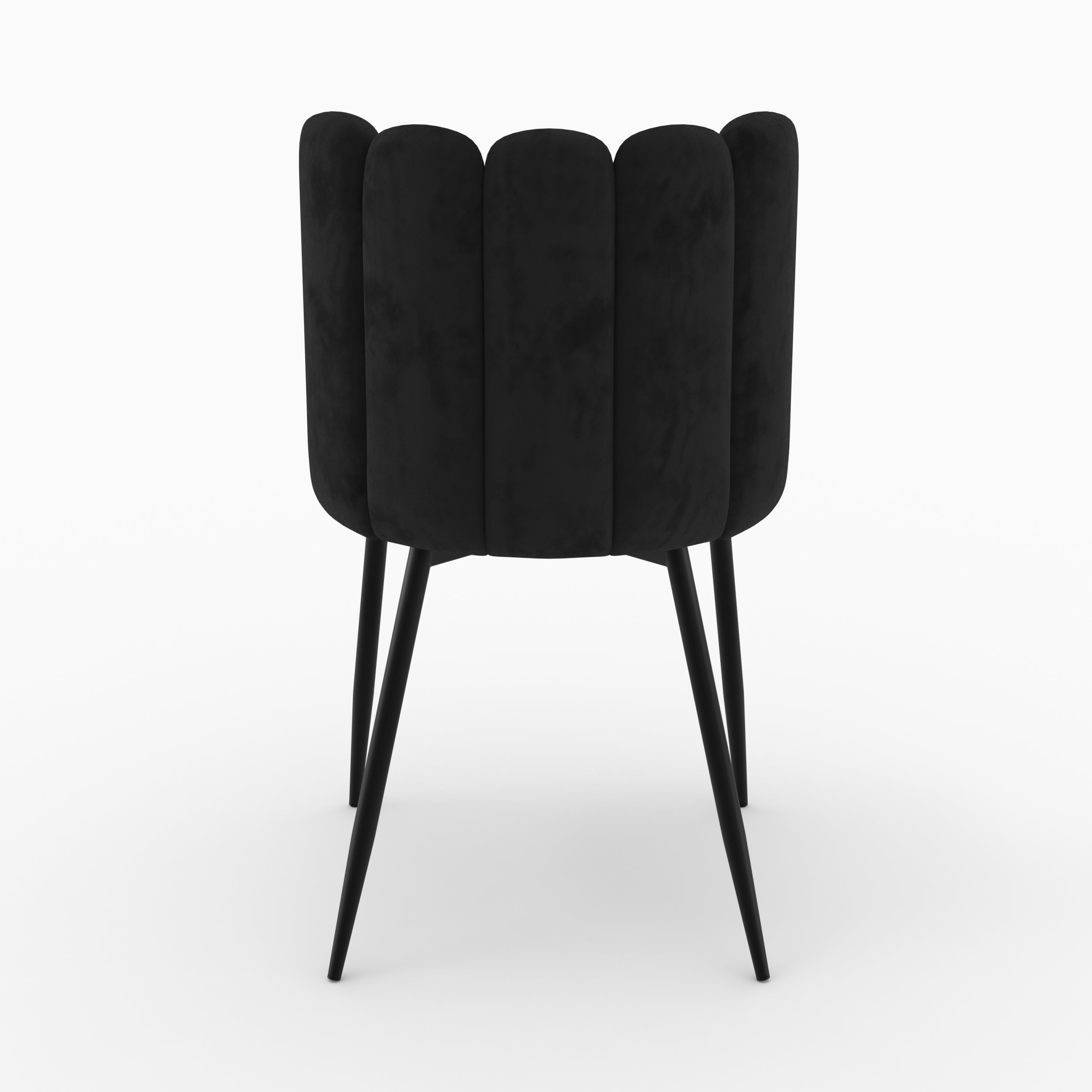sedia rosy in velluto nero all'unità