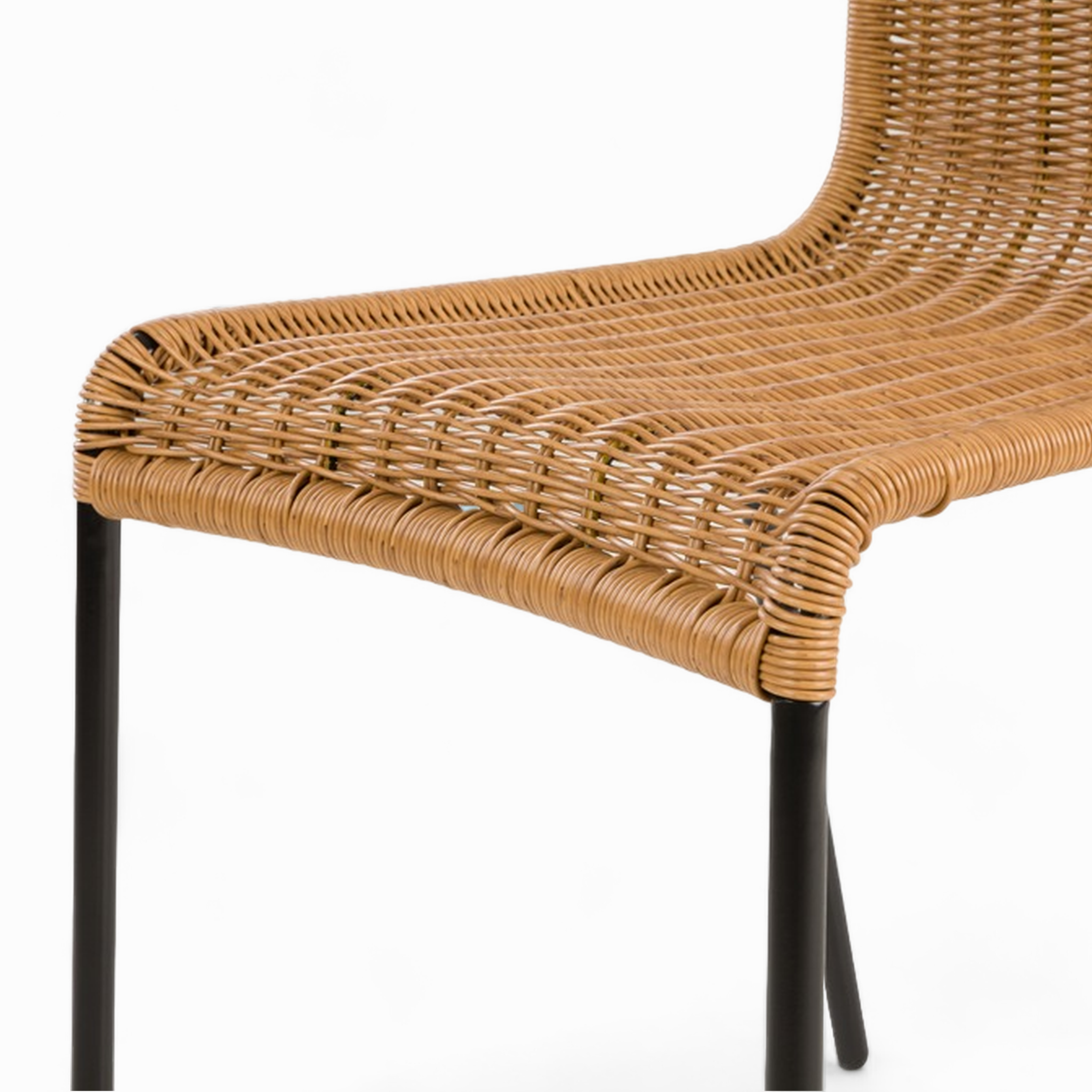 sedia sirivara in resina intrecciata naturale set di 2 interno ed esterno