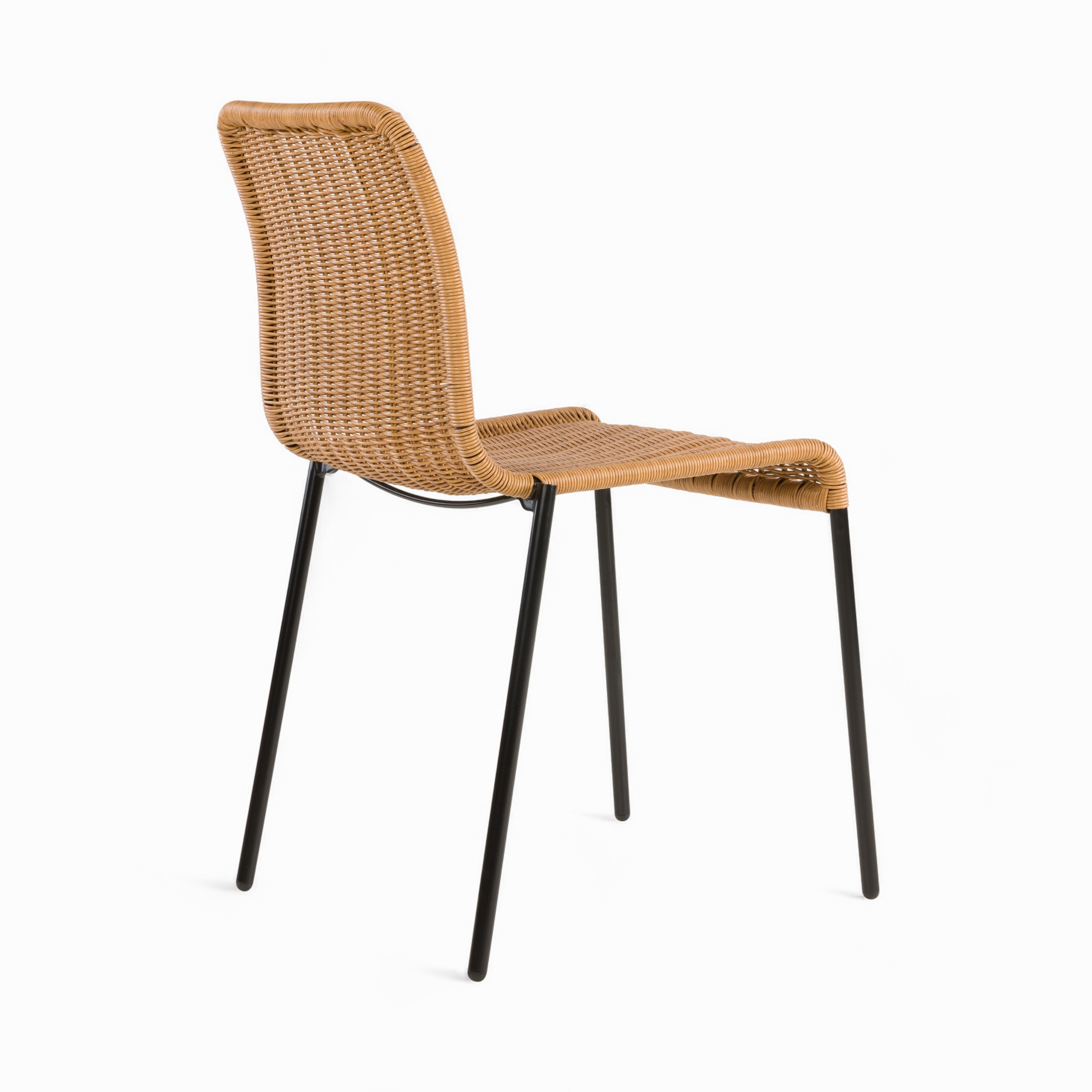 sedia sirivara in resina intrecciata naturale set di 2 interno ed esterno