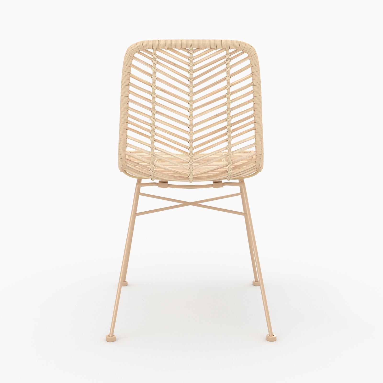 chaise tamara rotin naturel et pieds beiges lot de 2_2