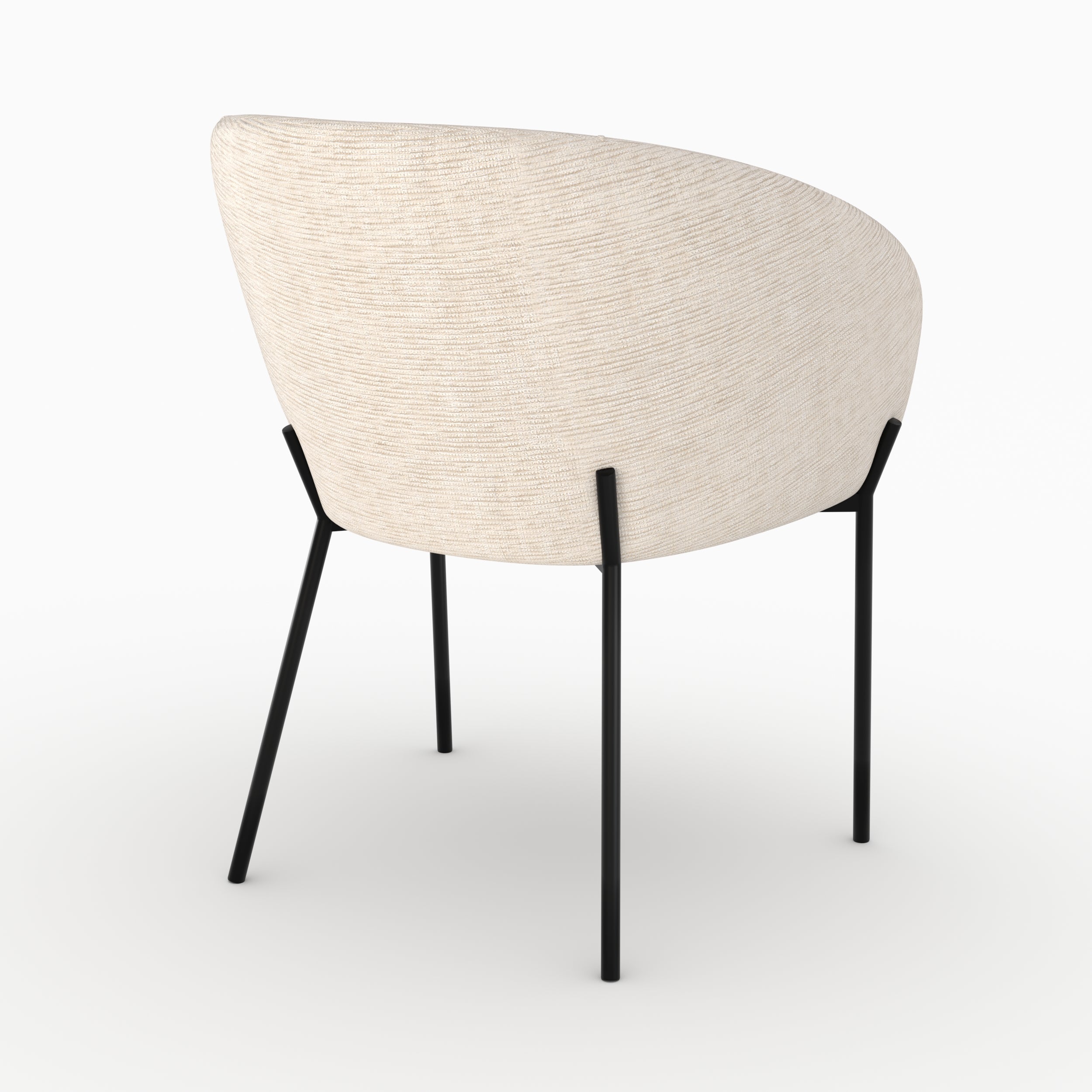 Chaise tissu blanc chiné modèle Andy
