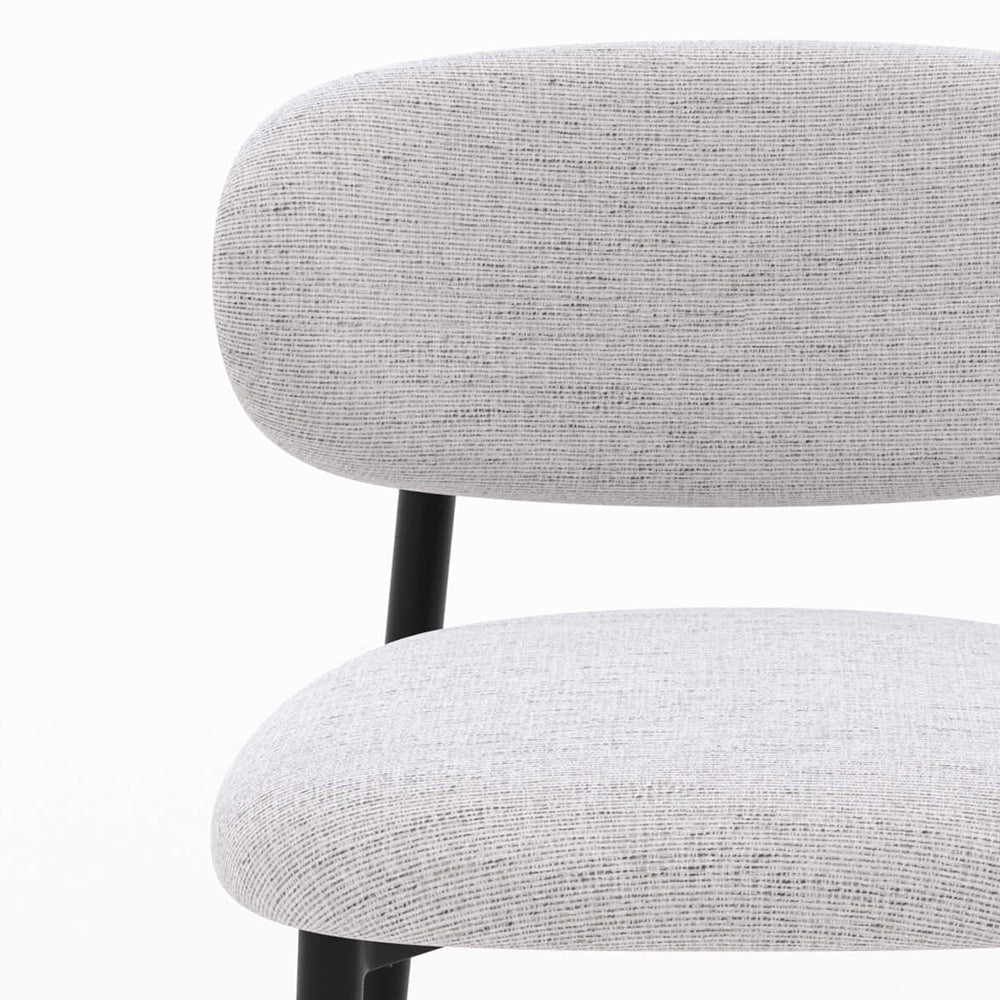 sedia in tessuto grigio chiaro Cina set di 2 nao