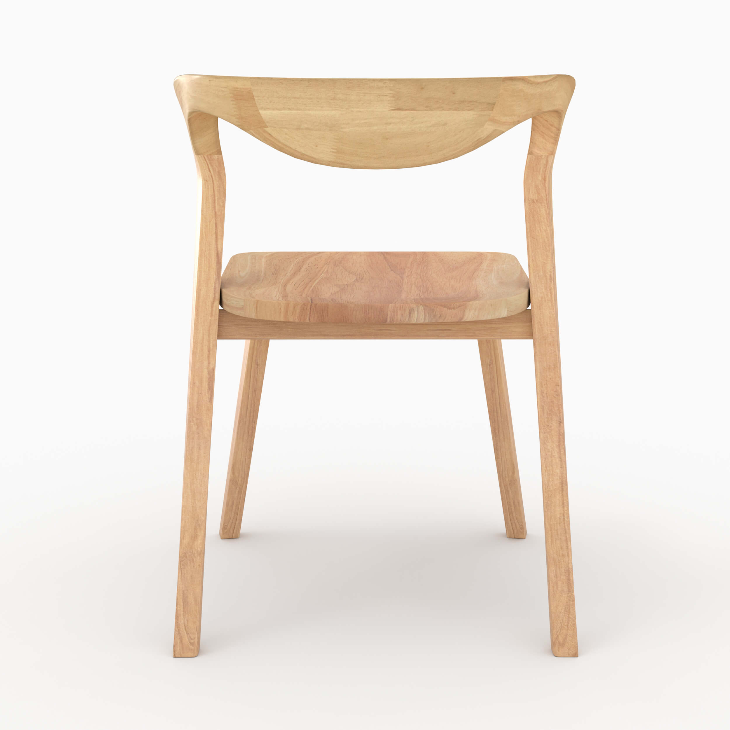 sedia vega in legno chiaro schienale asimmetrico