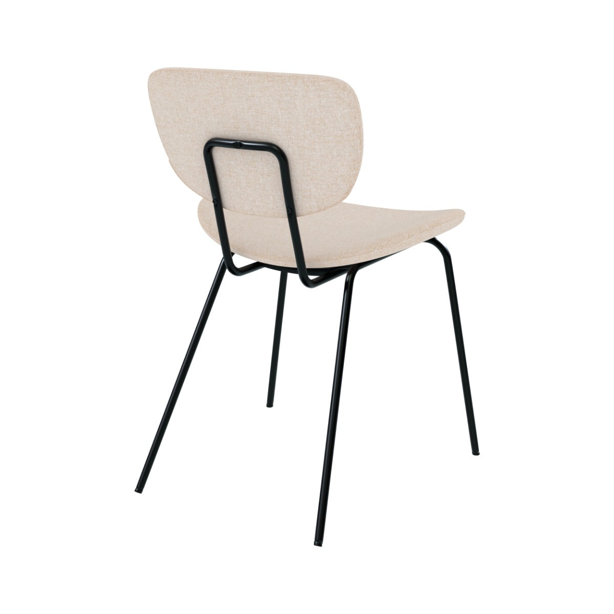sedia da giardino in tessuto beige con gambe in metallo, set di 2