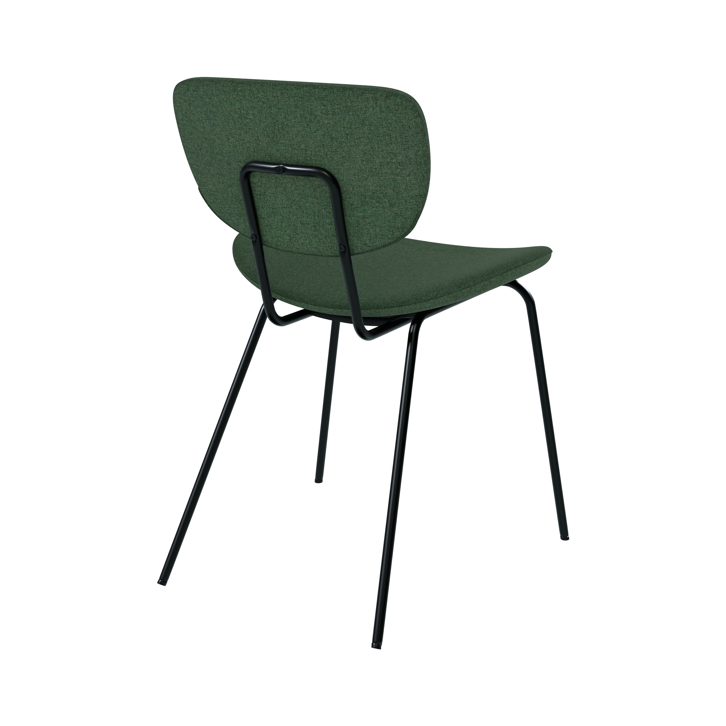 Silla Verner de tela verde (lote de 2)