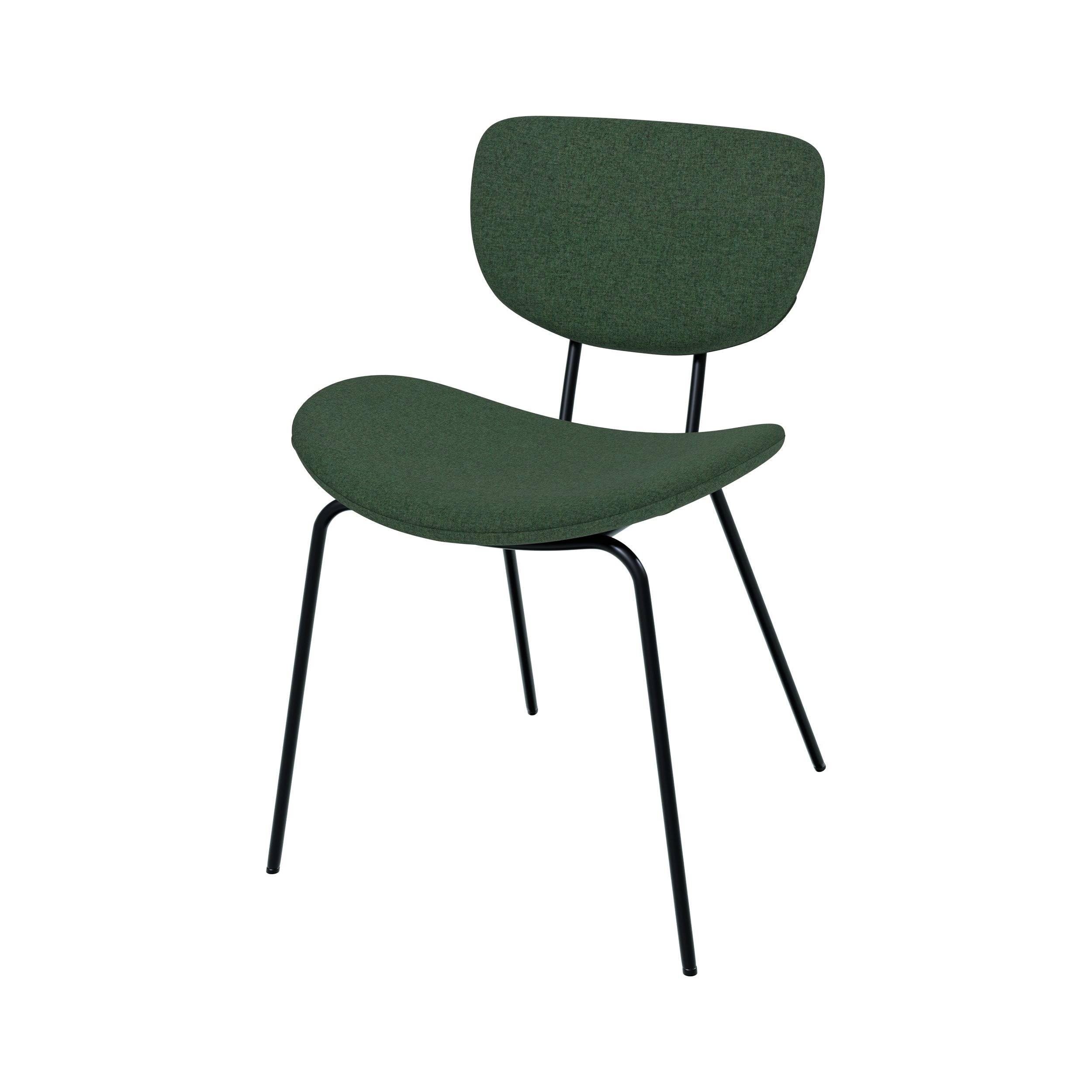 Silla Verner de tela verde (lote de 2)