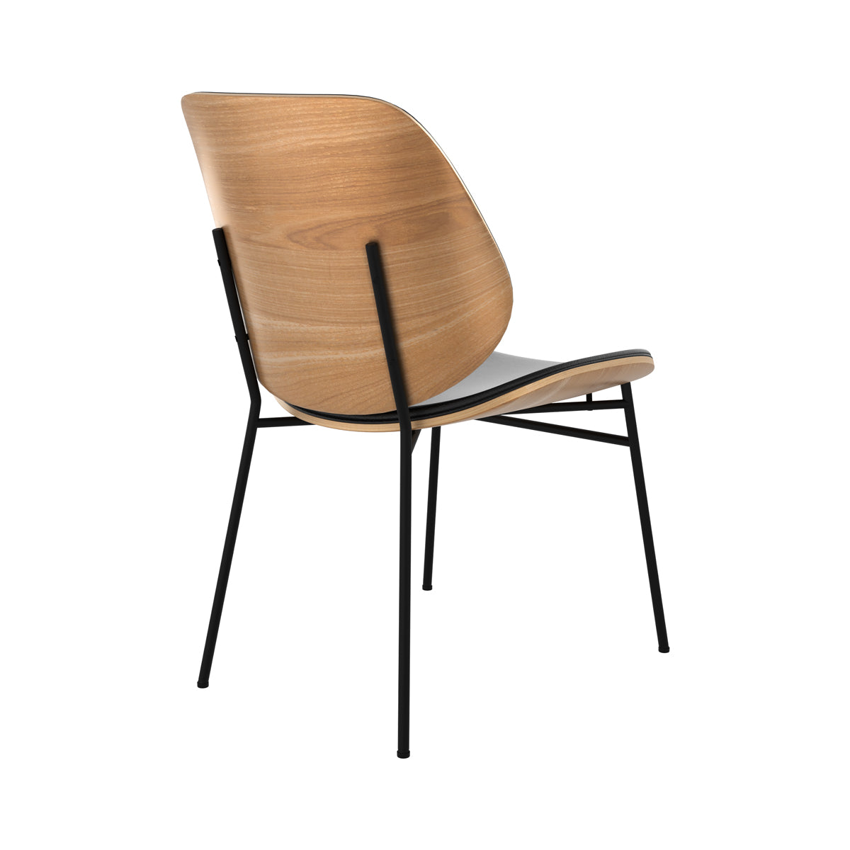 sedia vintage hector bicolore in legno e pelle sintetica