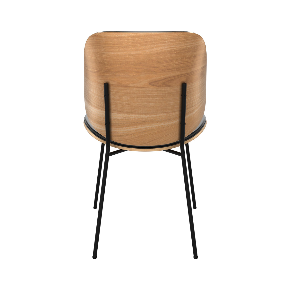 sedia vintage Hector comfort legno chiaro e pelle sintetica
