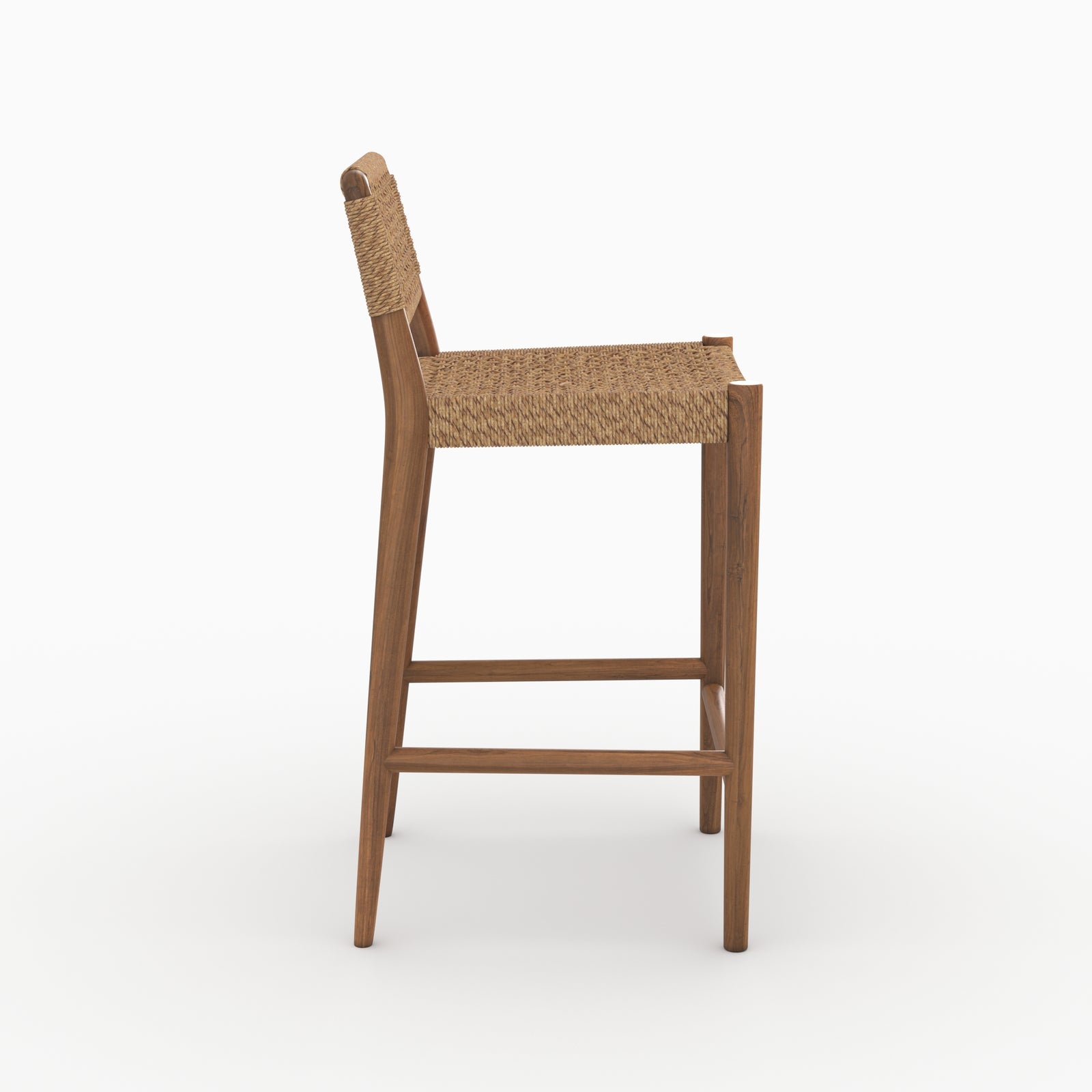Chaise Yaba ilot central teck tissage synthétique 65cm