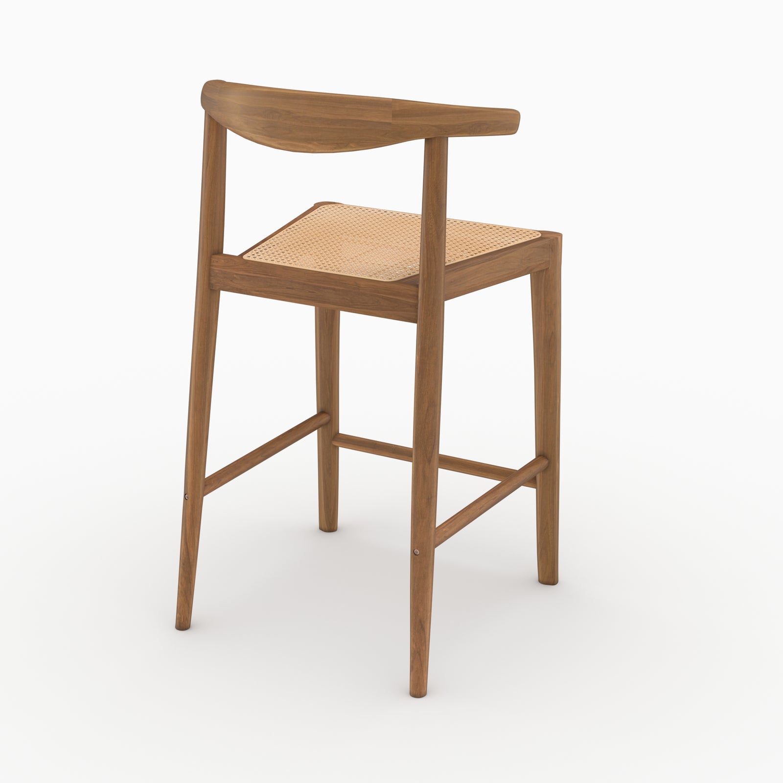 Chaises Alia ilot teck vernis cannage lot deux