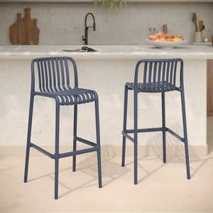 Chaises de bar de jardin 76 cm Duli bleumarine
