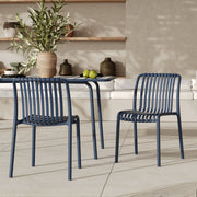 Chaises de jardin empilables Duli bleu marine plastique