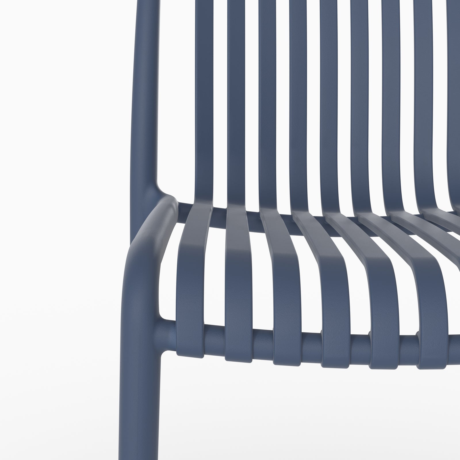 Chaises empilees Duli bleu marine plastique lot de 2 empilage demo