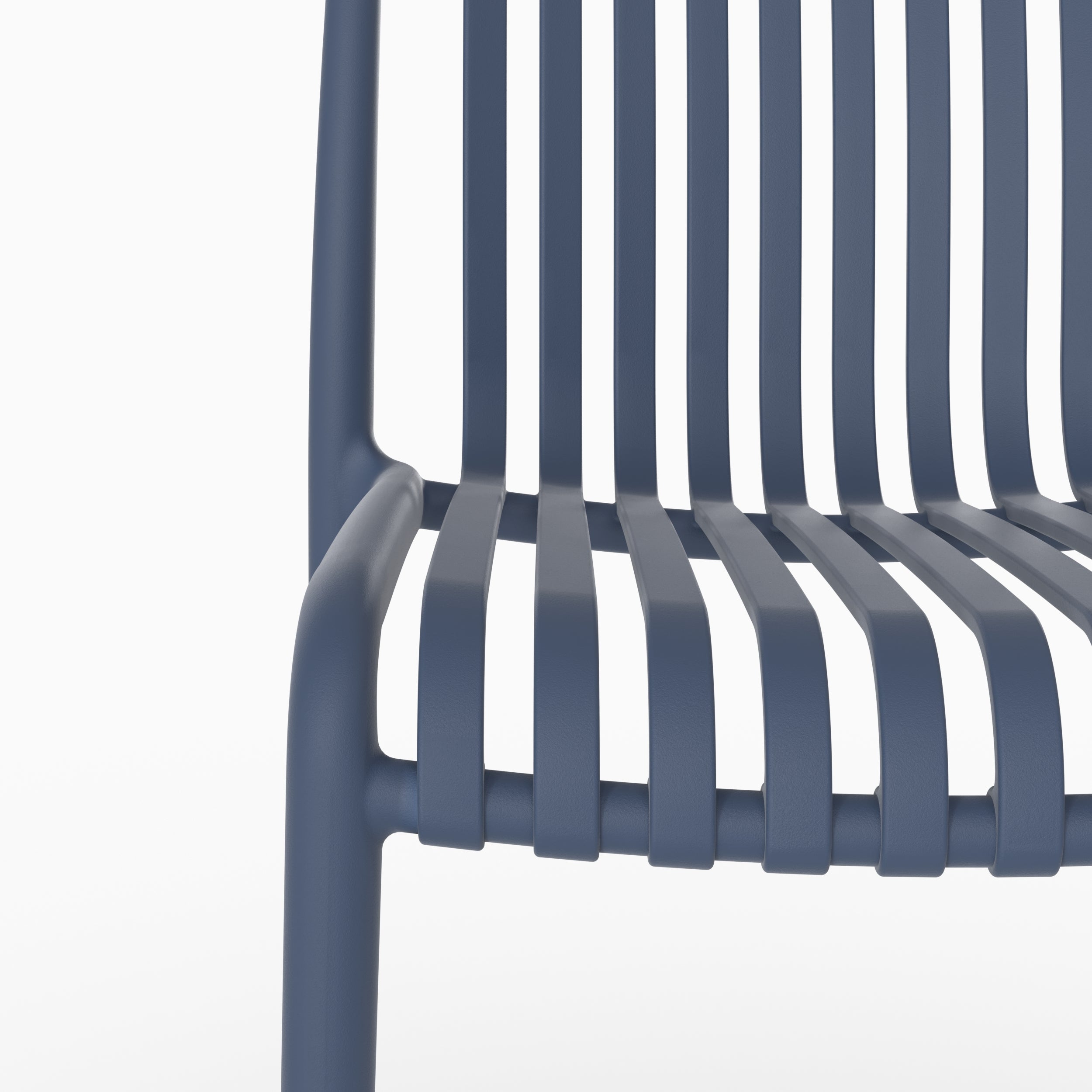 Chaises empilees Duli bleu marine plastique lot de 2 empilage demo