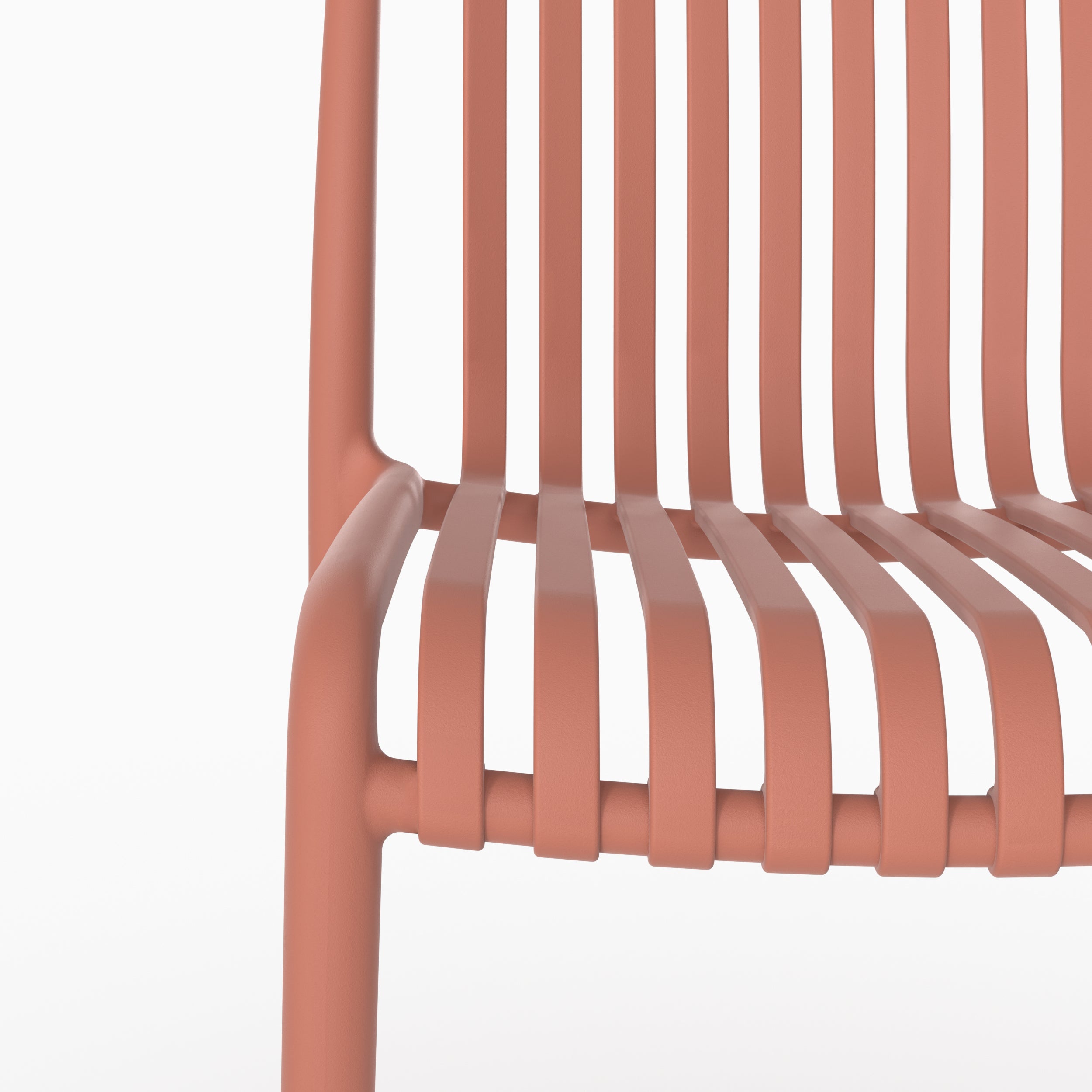 Chaises empilees Duli terracotta plastique lot de 2 empilage demo