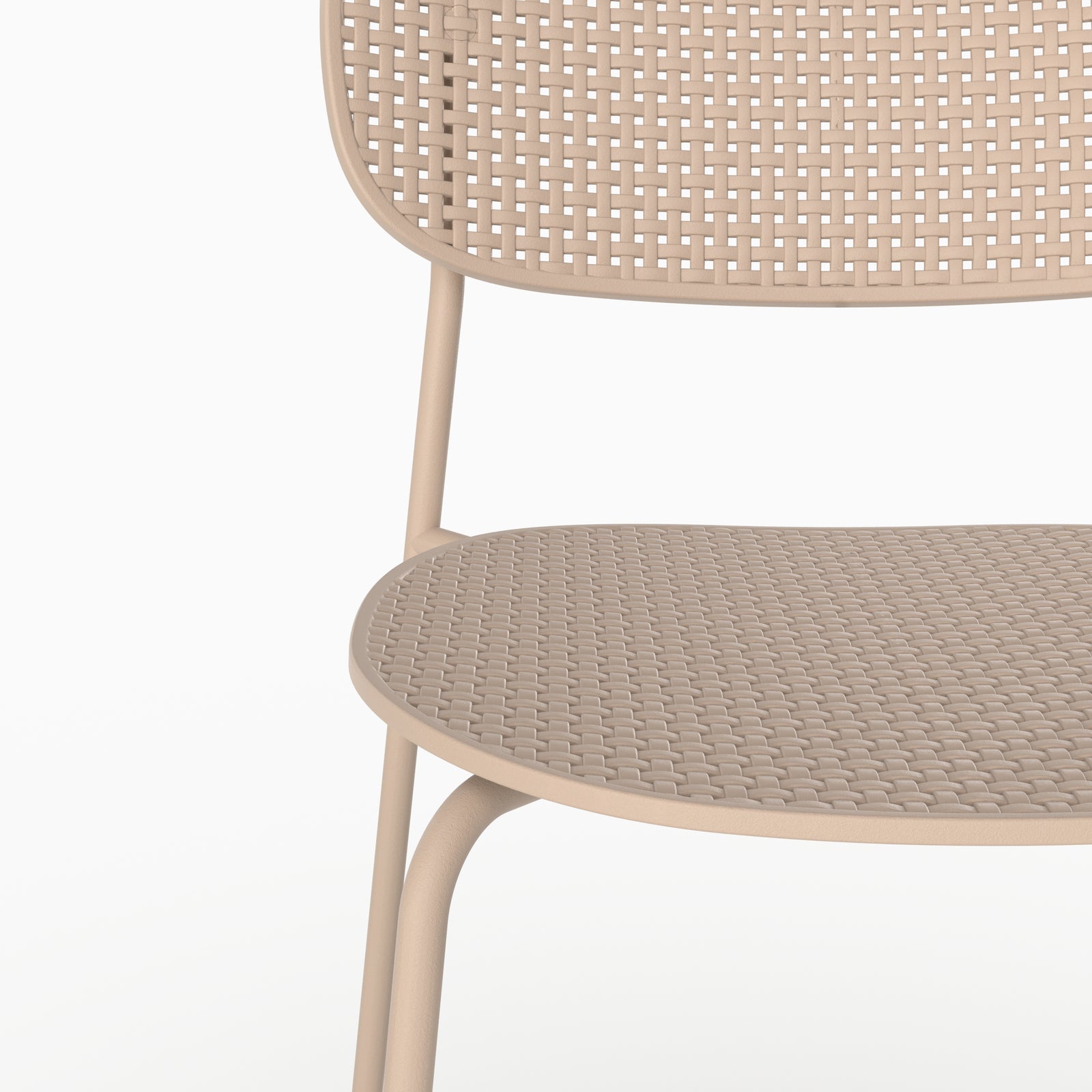 Chaises empilees Gea beige plastique lot de 2 empilage demo