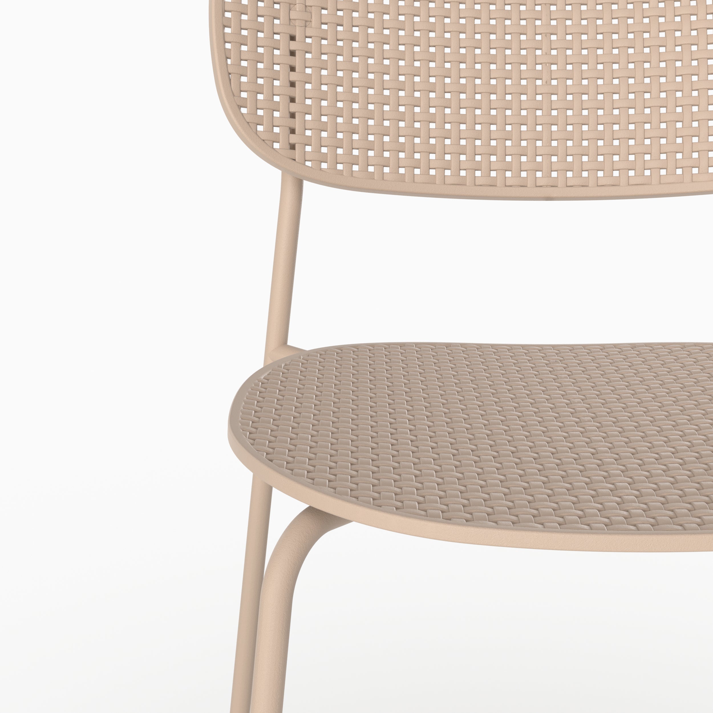 Chaises empilees Gea beige plastique lot de 2 empilage demo