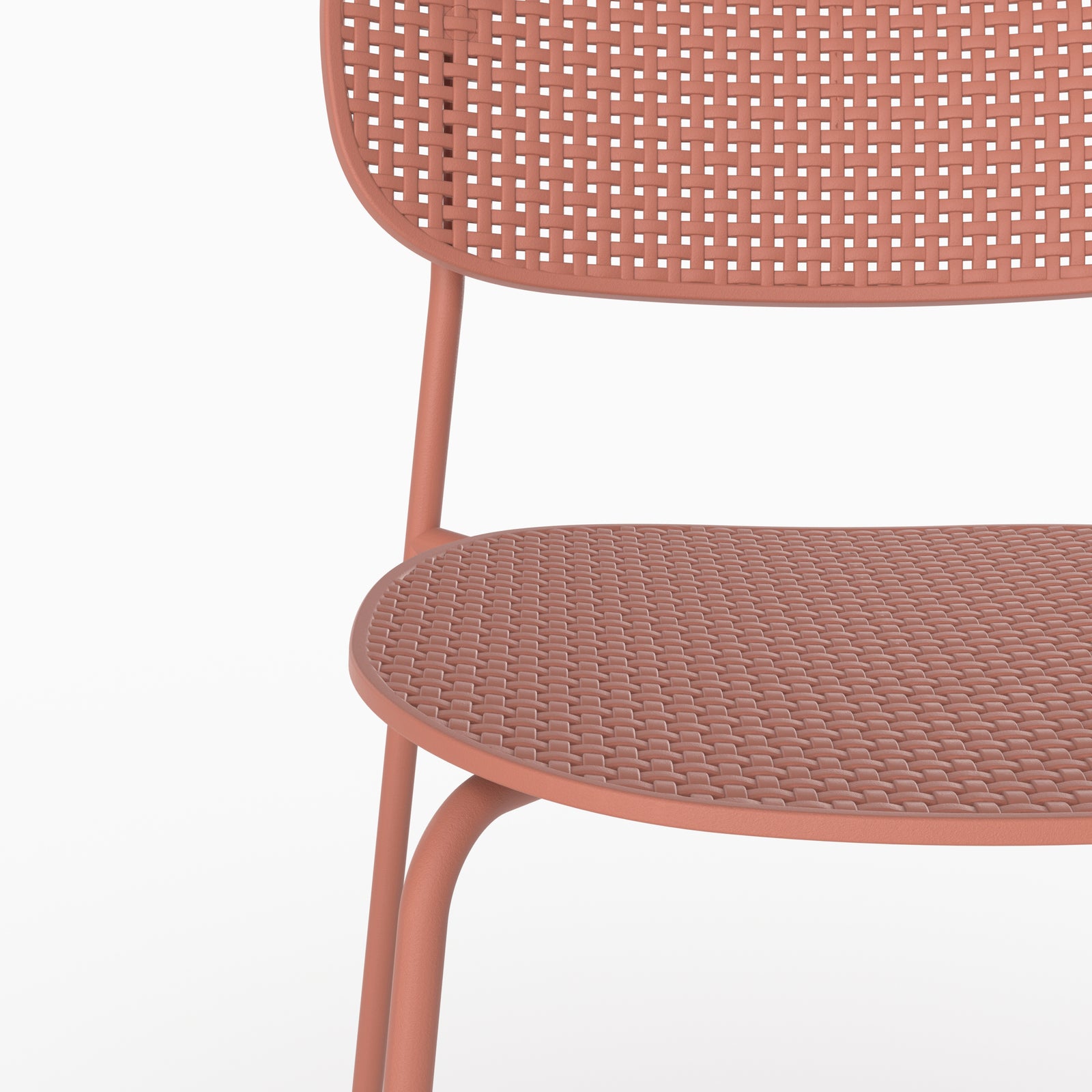 Chaises empilees Gea terracotta plastique lot de 2 empilage demo
