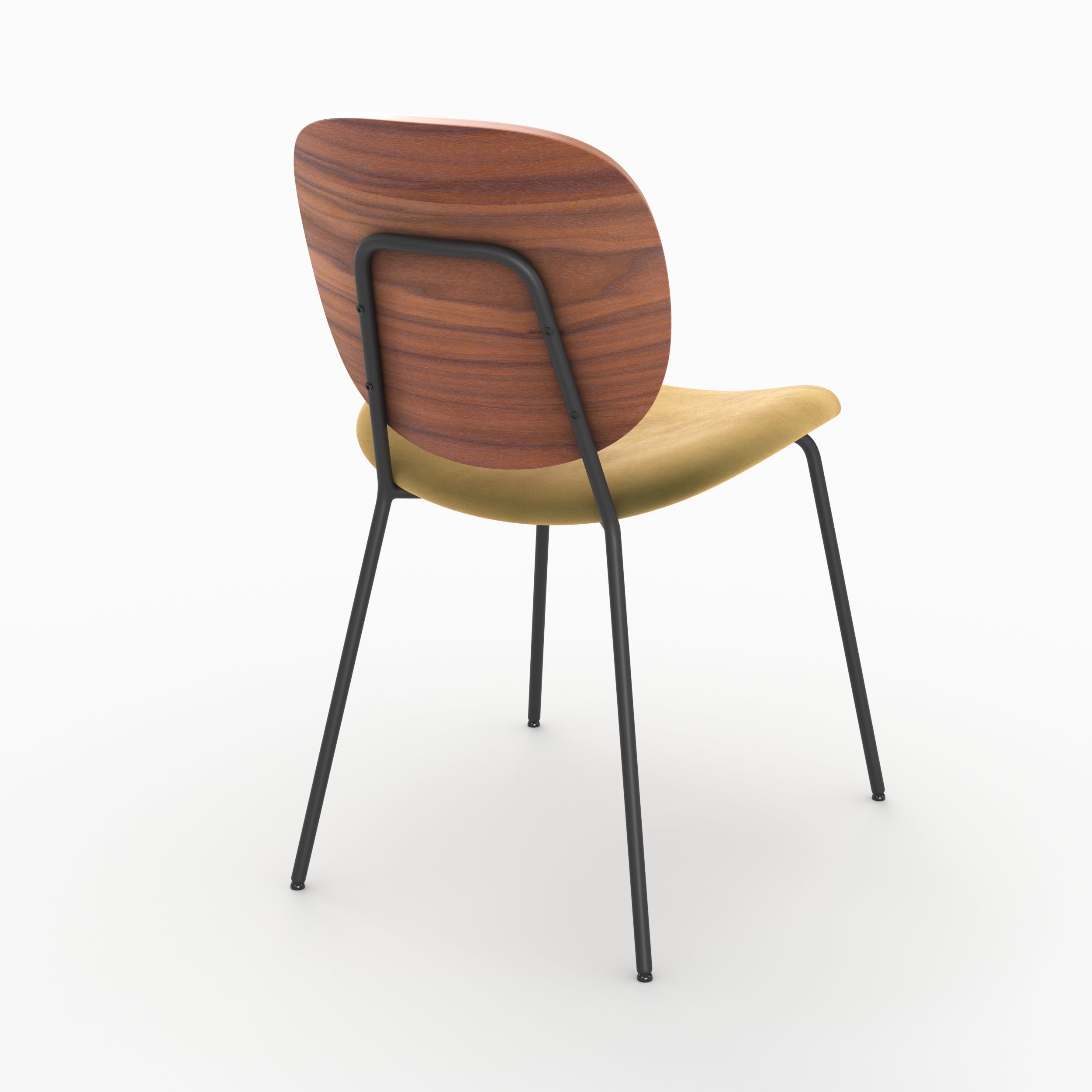 sedie giallo senape legno simone set 2