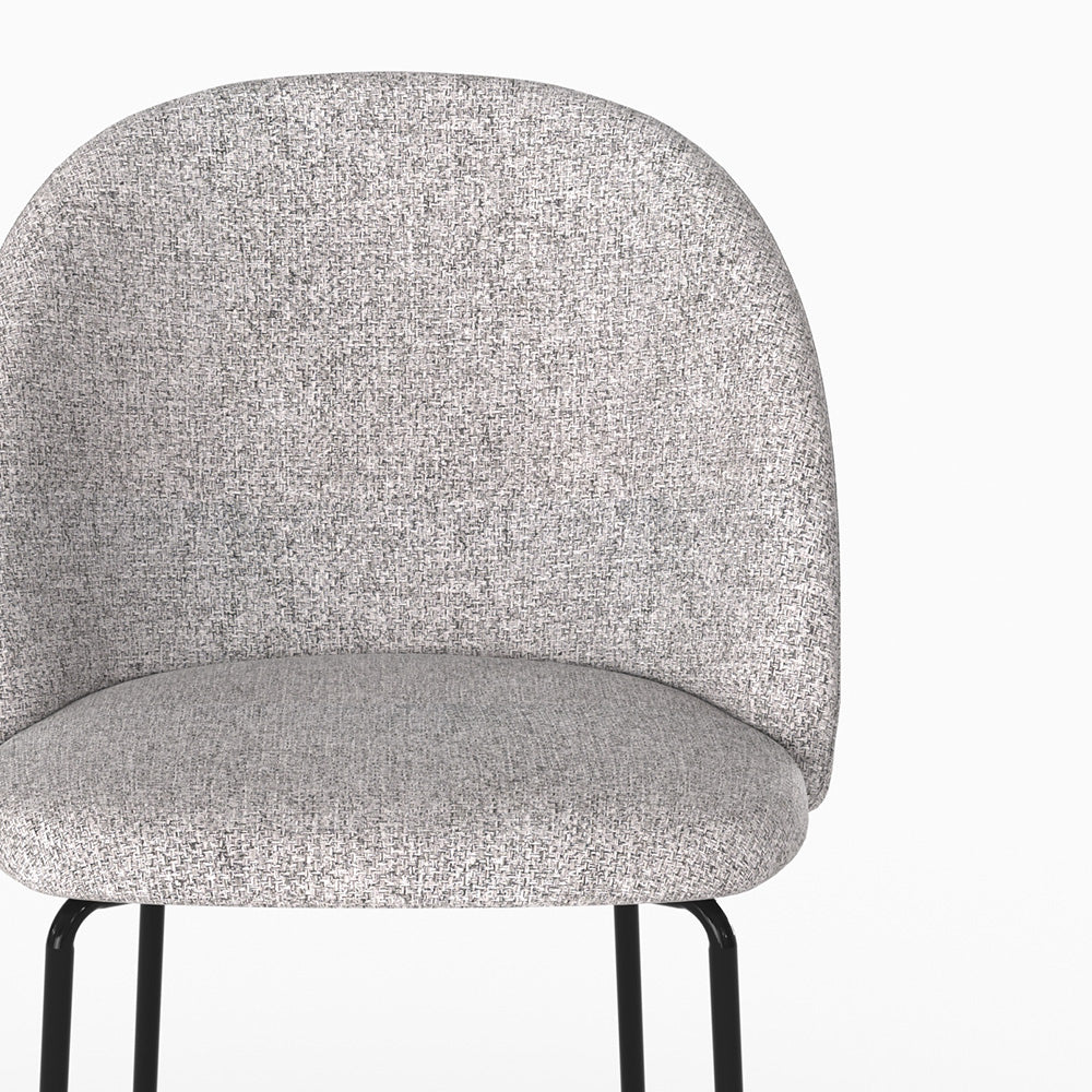 Chaises Karl lot 2 gris chiné