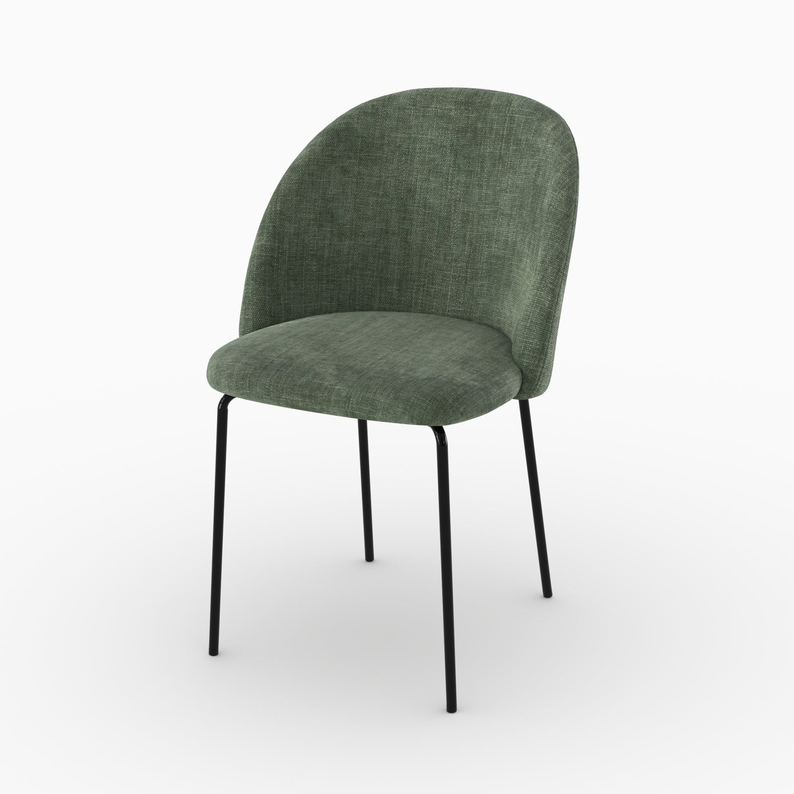 Chaises Karl lot deux vert sapin tissu texture