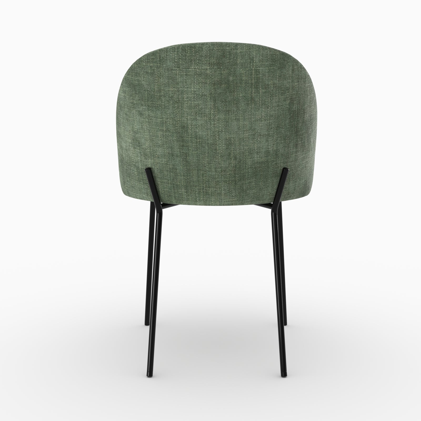 Chaises Karl vert sapin lot 2 tissu texture