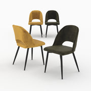 chaises penelope pack 4 velours jaune et vert rendez vous deco