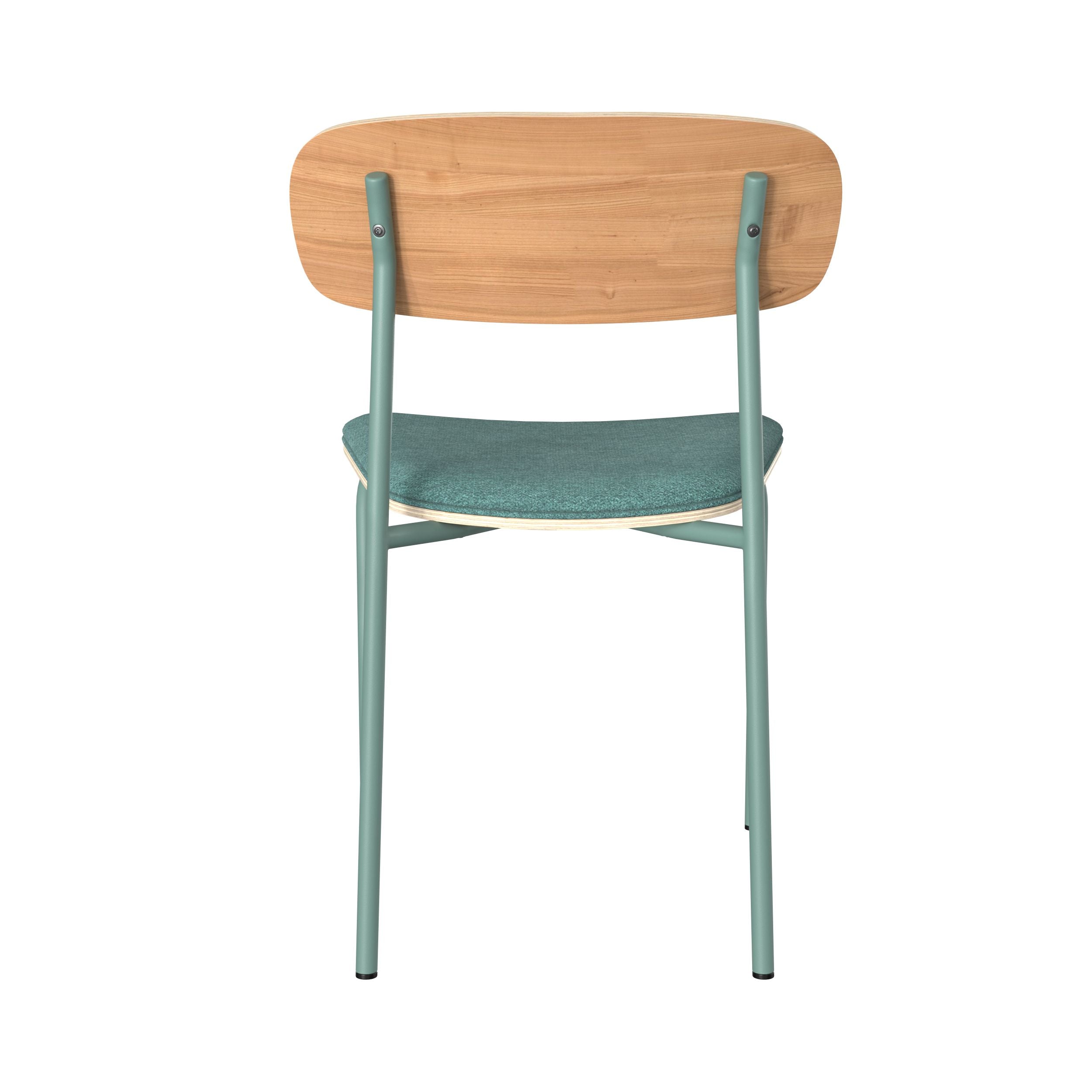 sedie in tessuto blu cangiante e legno louna set di 2