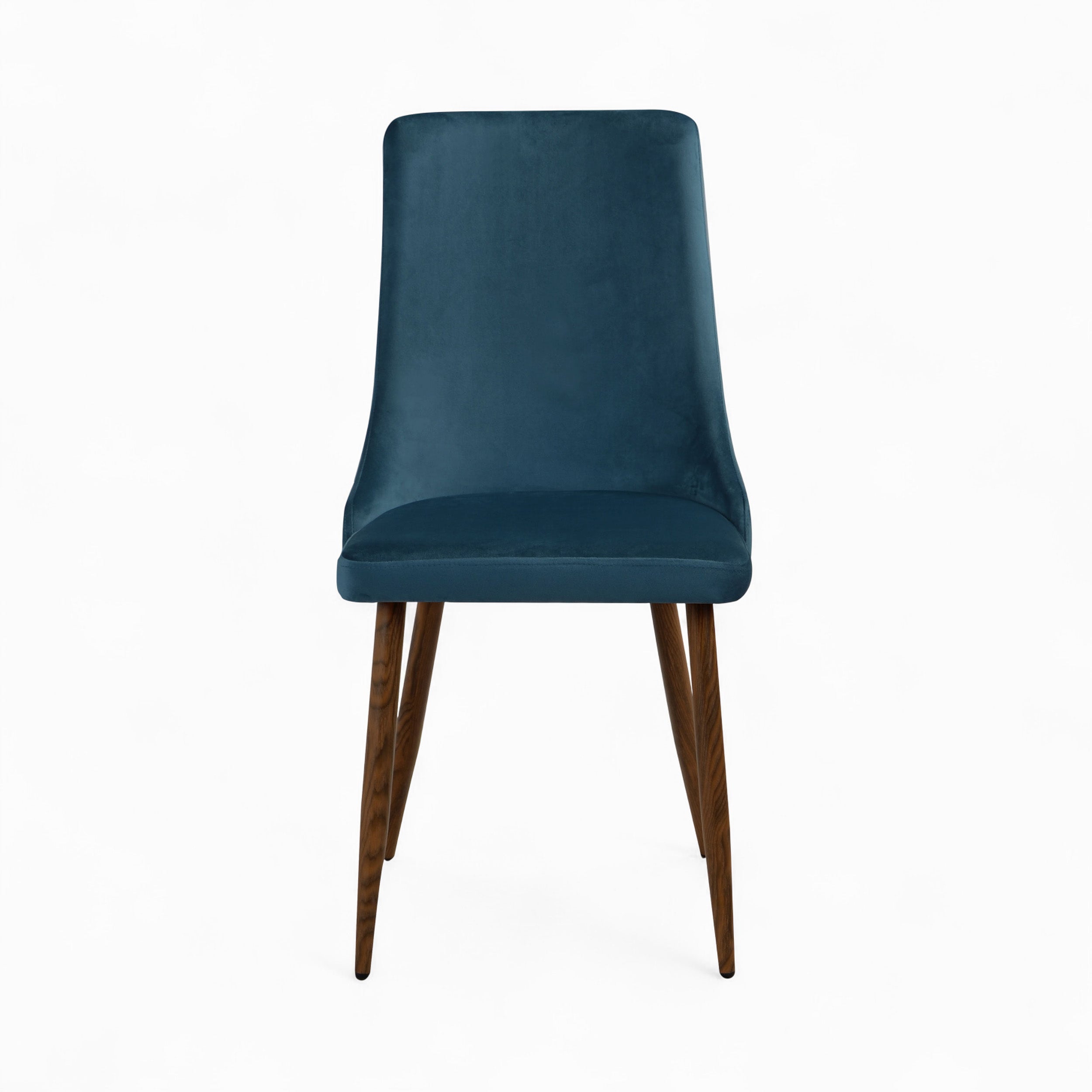 chaises vinni bleu gris velours pack 4 dossier haut rendez vous deco