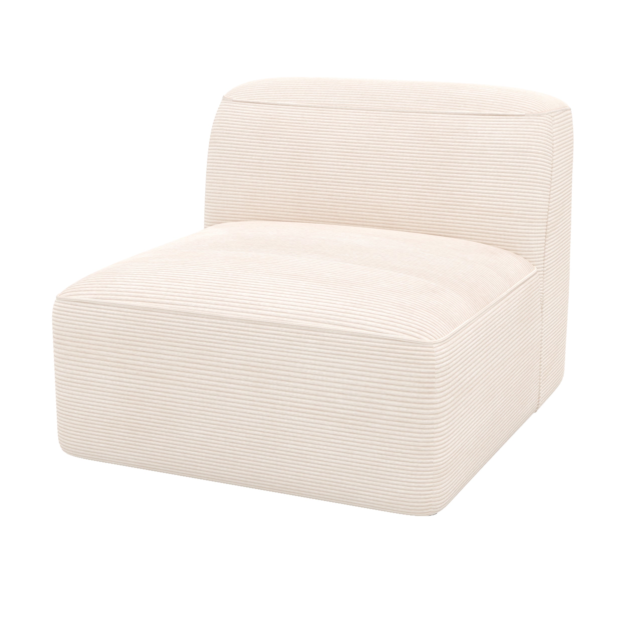 Chauffeuse canapé modulable Mina velours blanc cassé