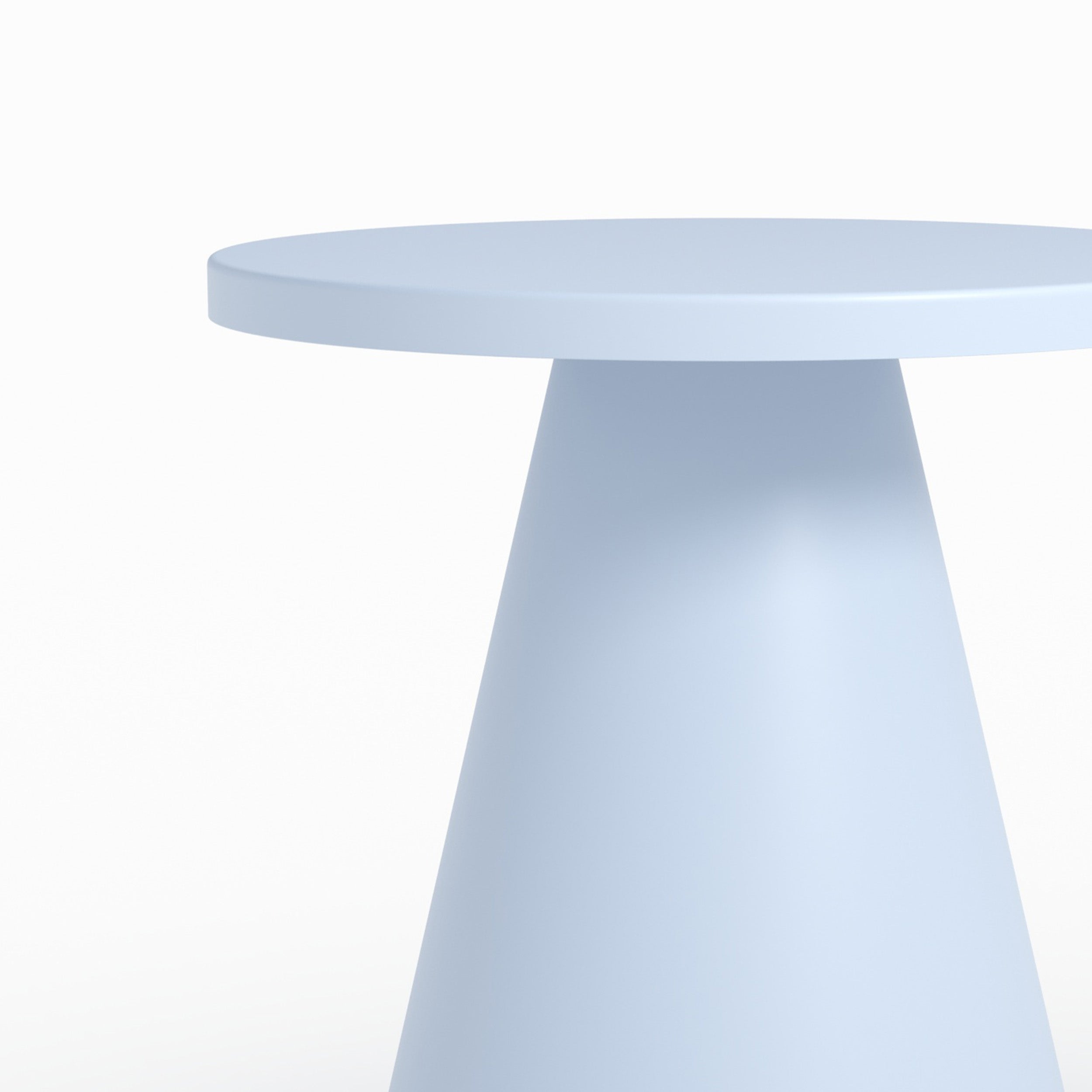 Cm d45 pastel bleu métal en azuri jardin de d appoint table