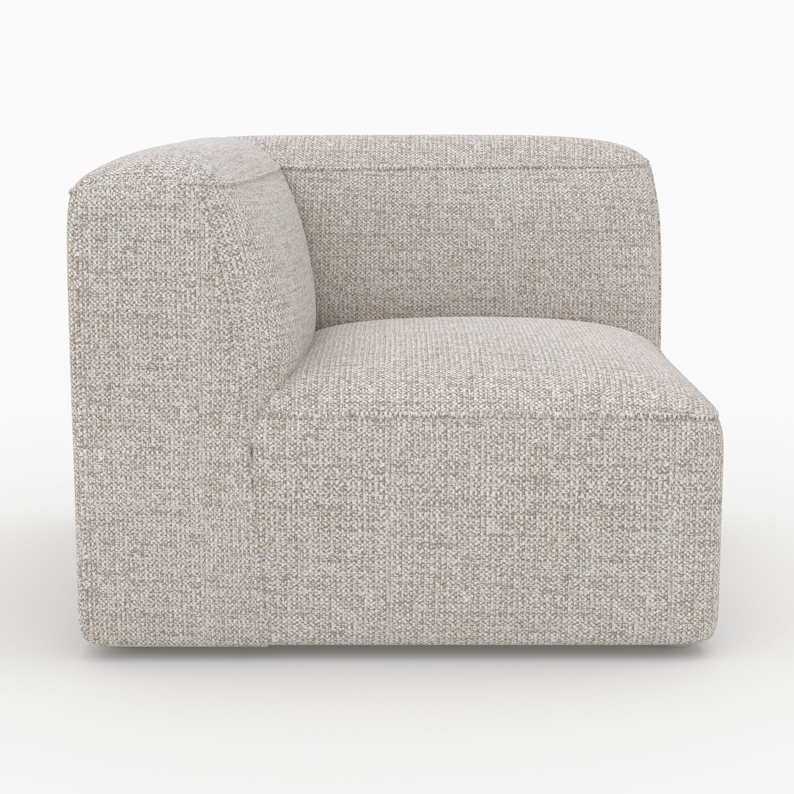 Cocooning angle interchangeable Hestia canapé modulable tissu beige