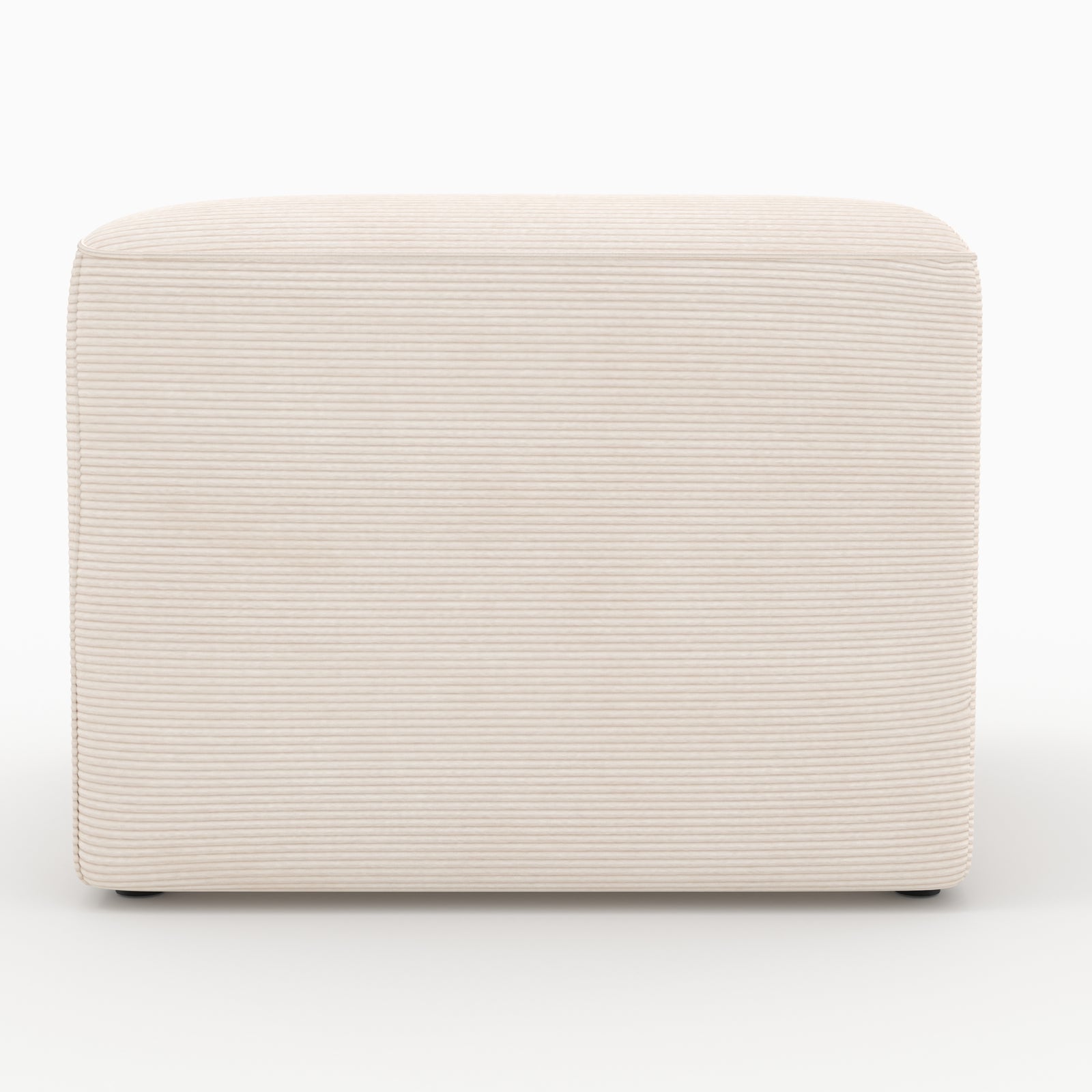 Cocooning canapé Mina angle gauche velours blanc cassé modulable