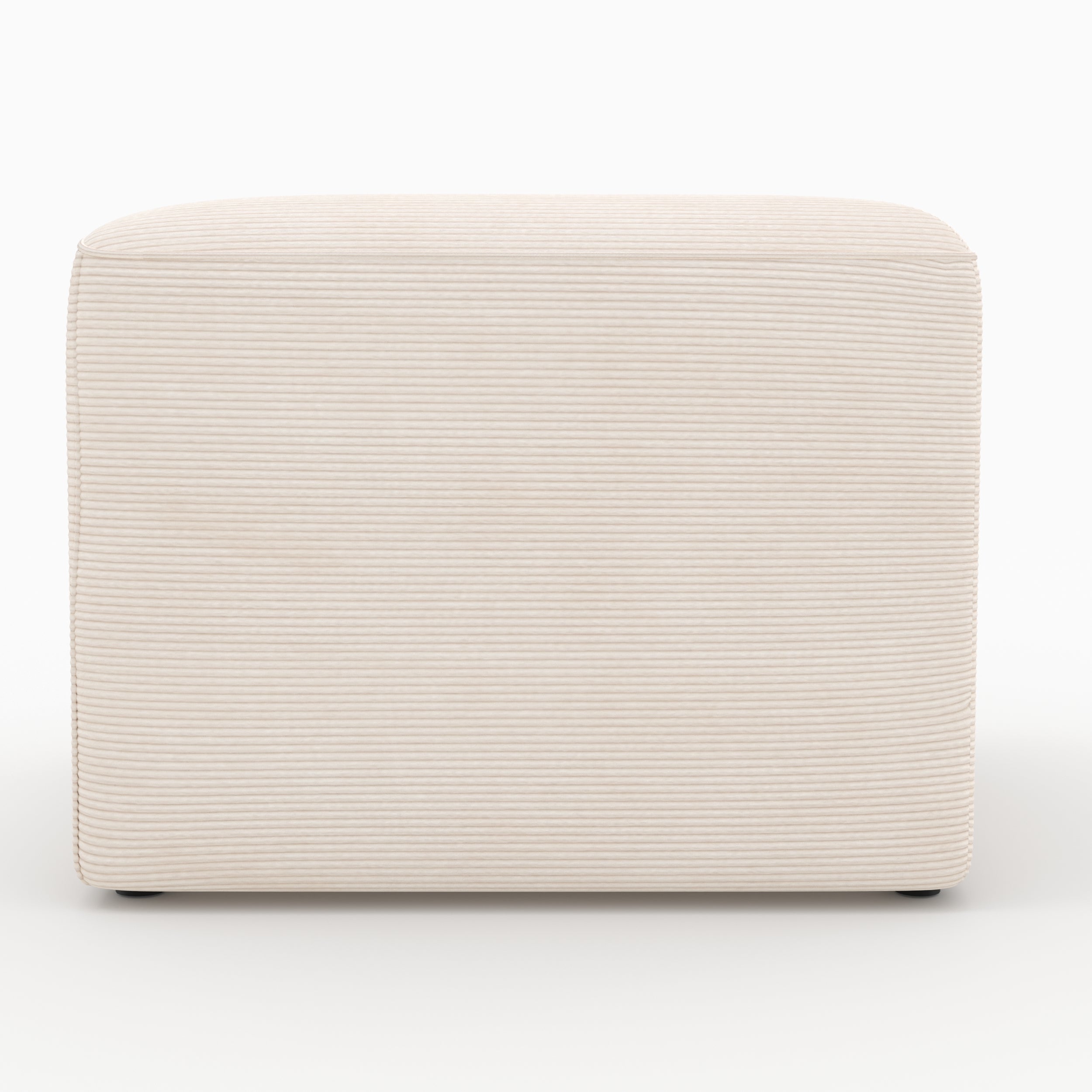 Cocooning canapé Mina angle gauche velours blanc cassé modulable