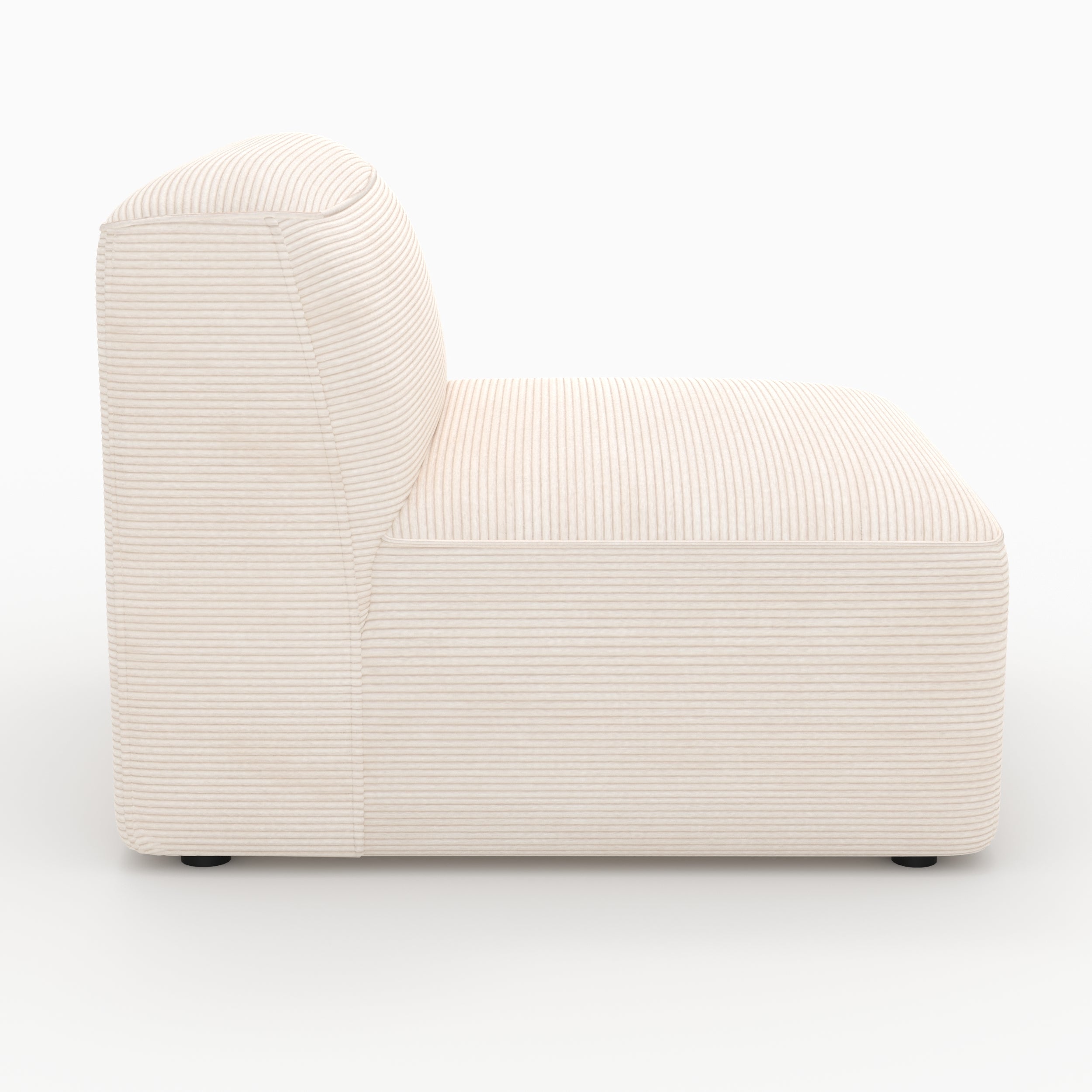 Cocooning chauffeuse Mina blanc cassé velours canapé modulable