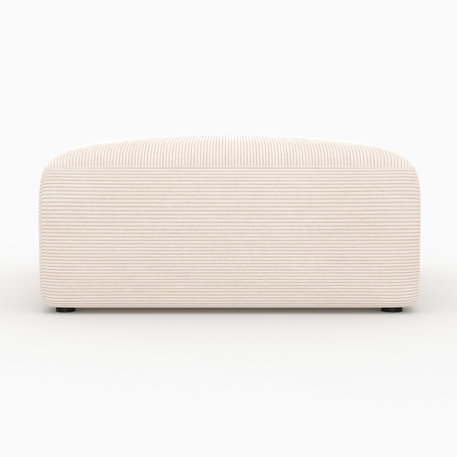 Cocooning pouf Mina carre blanc cassé velours canapé modulable