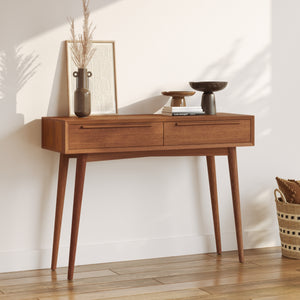 Console en bois massif de teck rangement