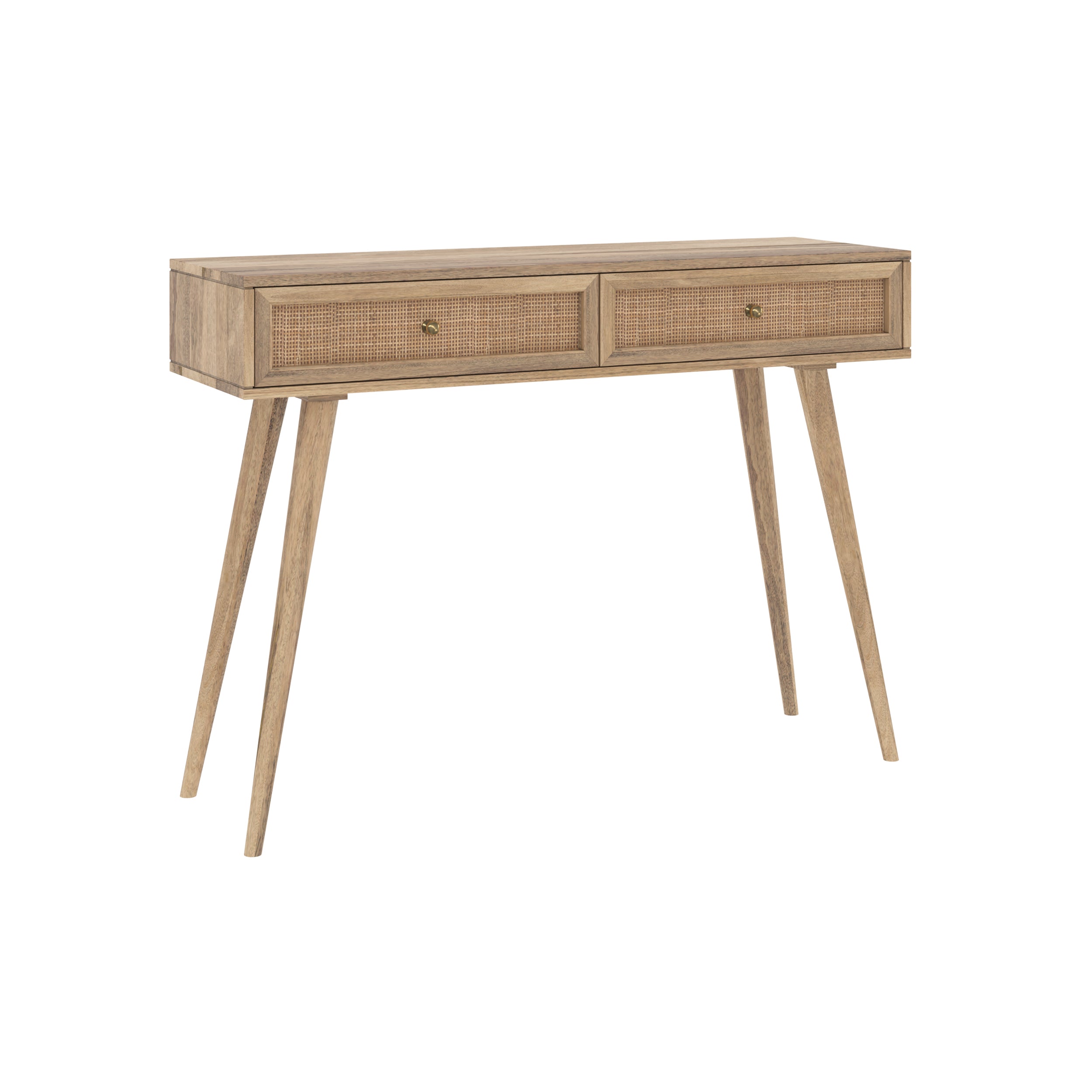 console masala 2 cassetti in legno di mango