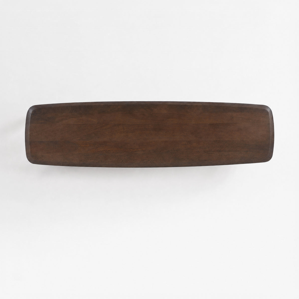Console Maya en bois de manguier massif marron foncé 150 cm, vue de dessus - Maison Pavane