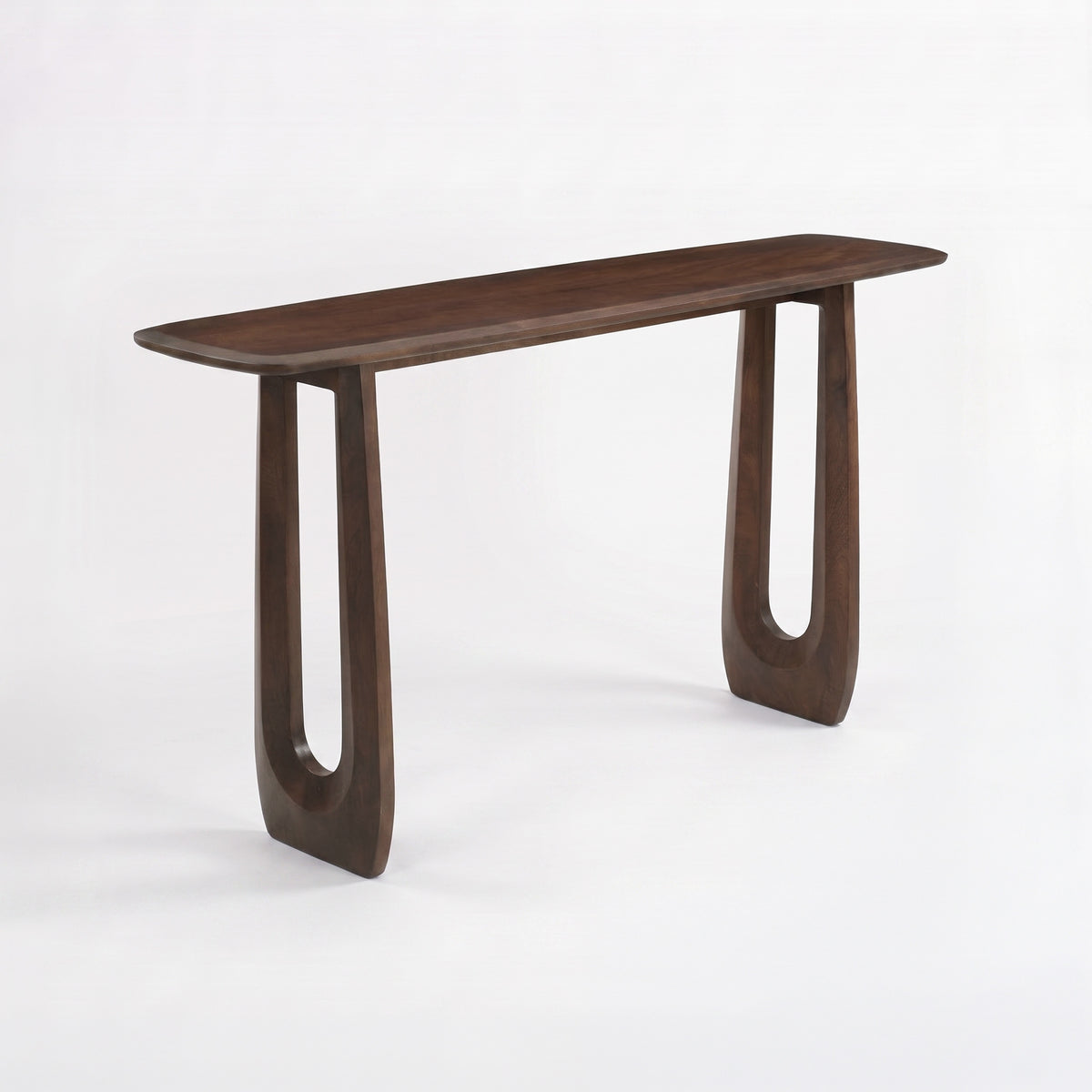 Console Maya en bois de manguier massif marron foncé 150 cm - Maison Pavane