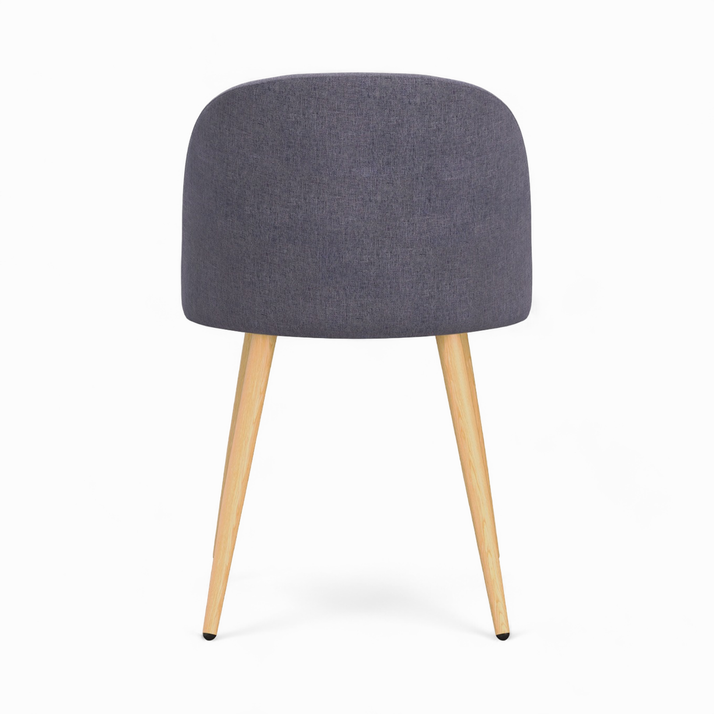 cozy set di 4 sedie in tessuto grigio e blu chiné