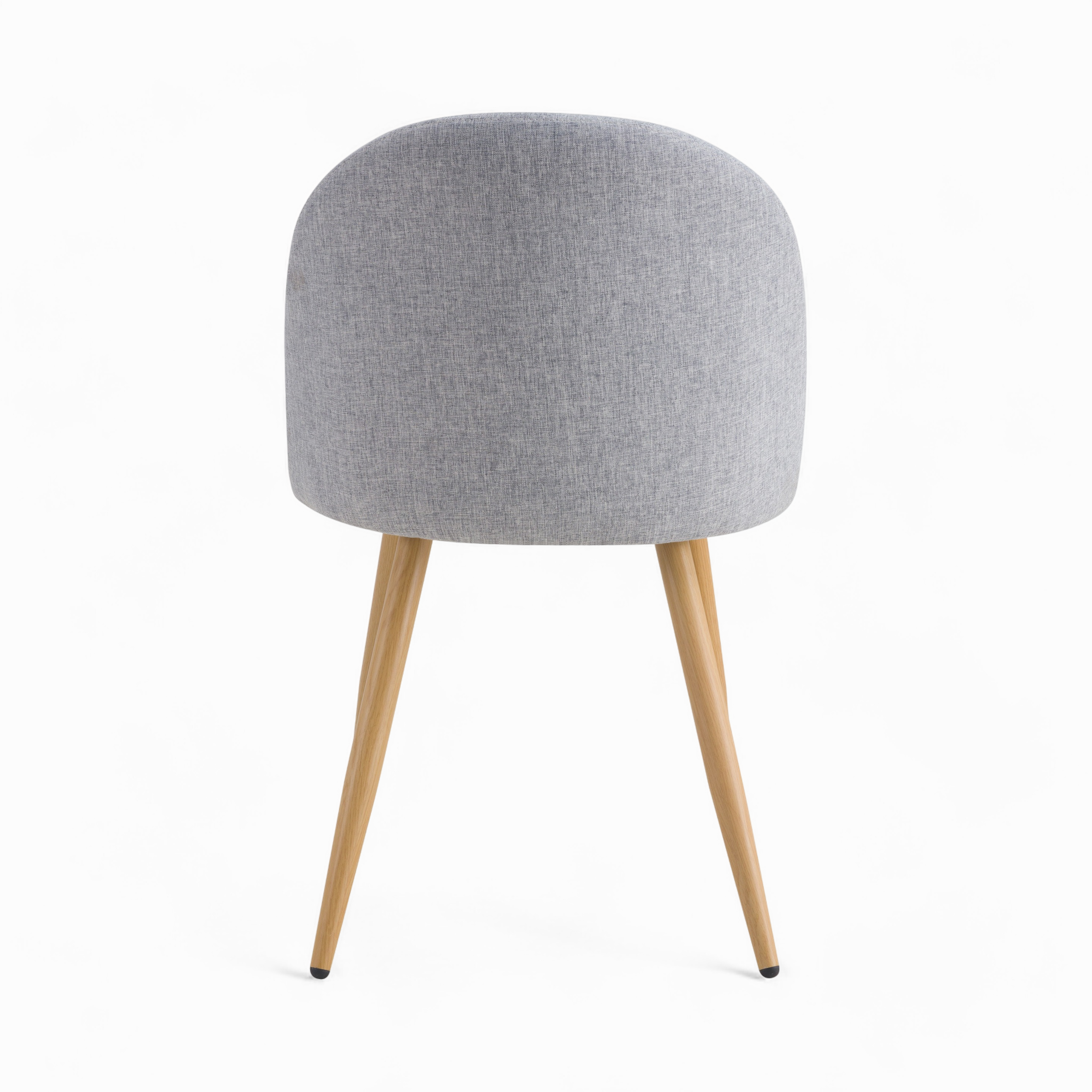 cozy set di 4 sedie in tessuto grigio scuro e chiaro